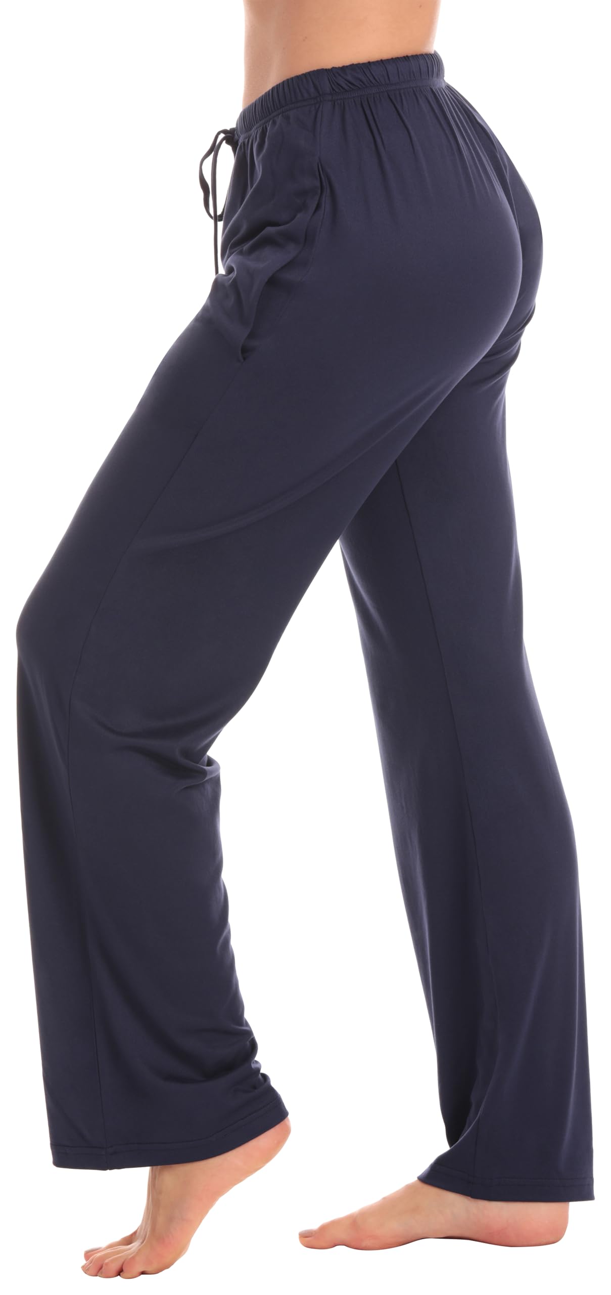 Just Love Women's Pajama Pants, Soft Stretch Jersey PJ Bottoms with Two Pockets, Elastic Waist and Drawstring
