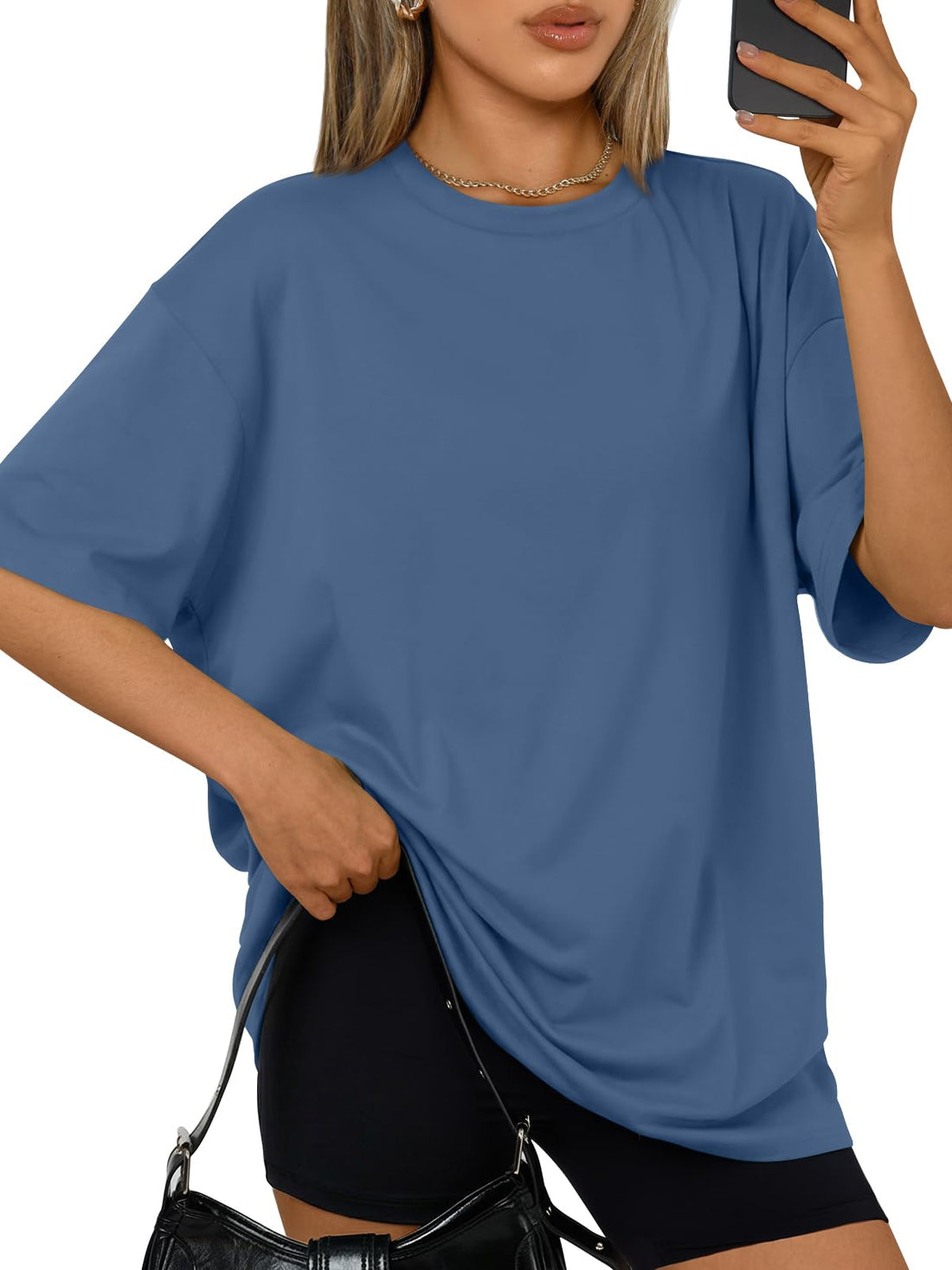 Trendy Queen Womens Oversized T-Shirts Short Sleeves Workout Tops | Casual Summer Gym Tees Plus Size Fashion Clothes 2026 WEBE CLOTHING