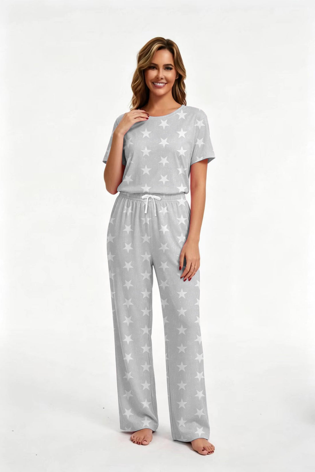 2 Piece Pjs Set For Womens Pajamas Lounge Set Long Sleeve Joggers Pants Sleepwear with Pockets WEBE CLOTHING