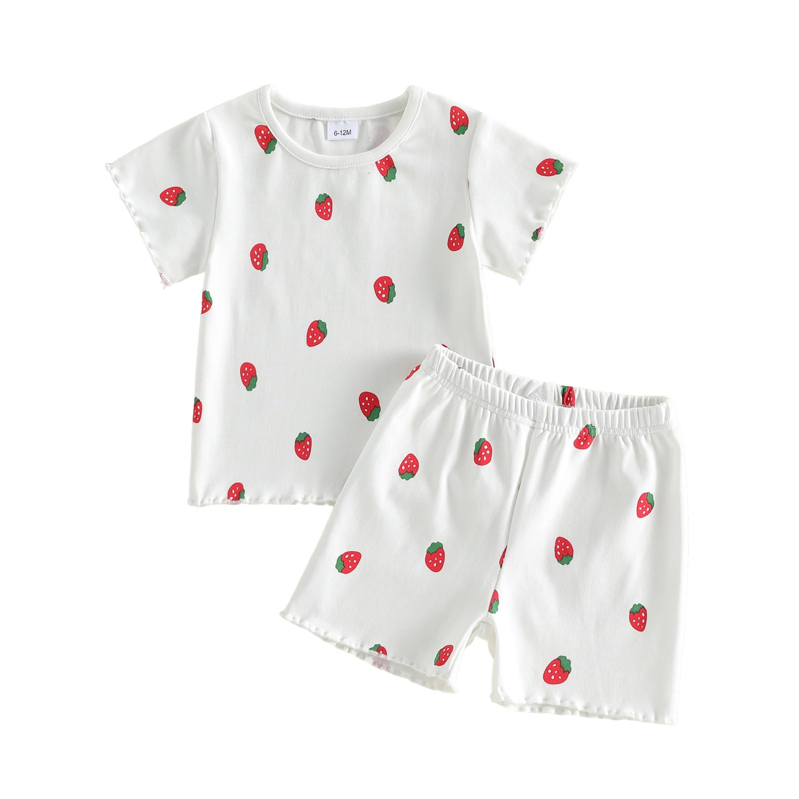 Kupretty Toddler Baby Girl Clothes Cute Comfy Summer Outfits Set Ruffled Shirts + Shorts 12 18 24 Months 2T 3T WEBE CLOTHING