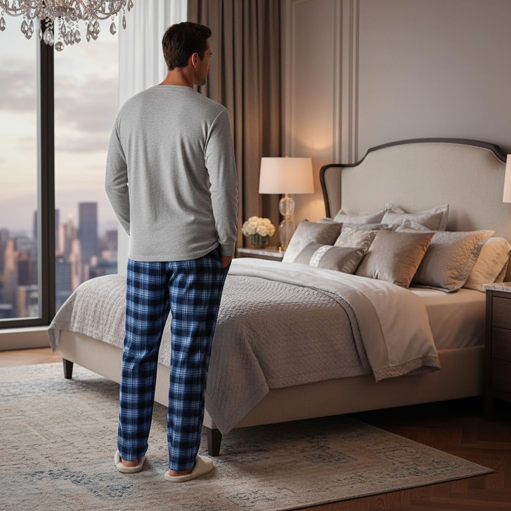 Beverly Hills Polo Club Men's Beverly Hills Polo Polar Fleece Set W/Ls Thermal Top WEBE CLOTHING