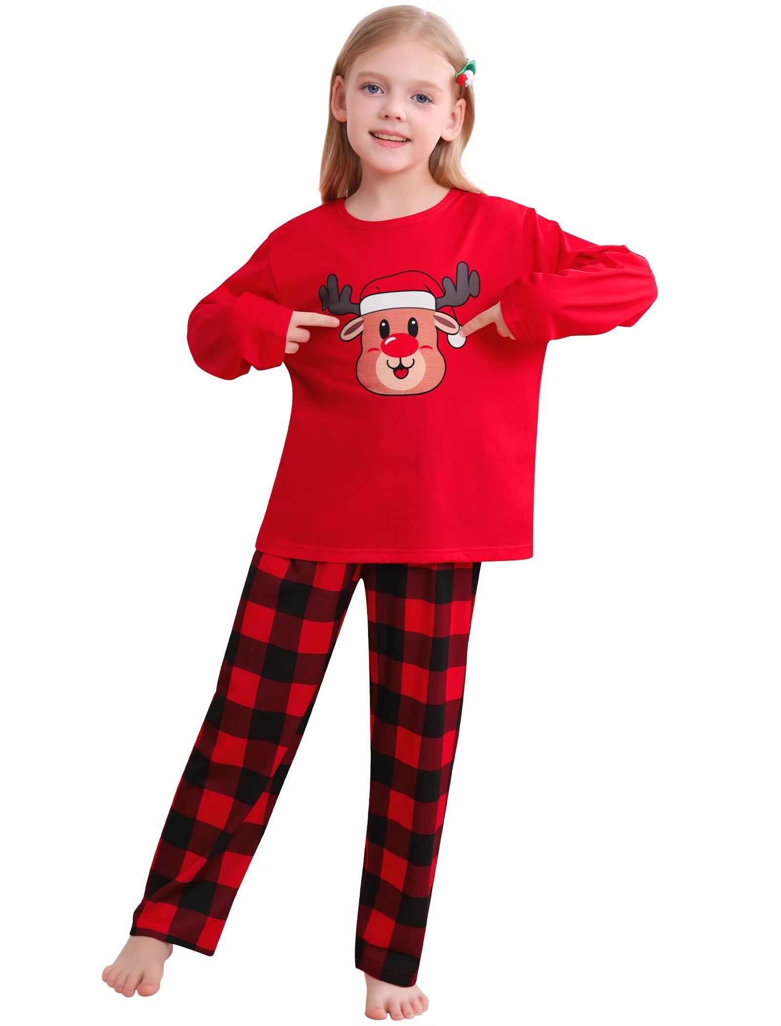 SWOMOG Girls Pajama Set Short Sleeve Tops & Ruffled Shorts with Pocket 2 Piece Summer Pajamas for Kids Size 6-15