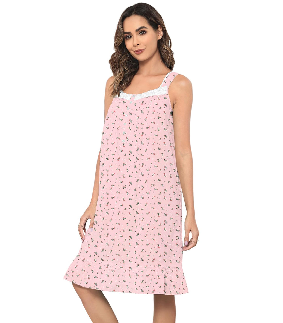 Sleeveless Nightgowns for Women 100% Cotton Nightgown Sleep Dress Soft Ladies Gowns Sleepwear Nightdress WEBE CLOTHING