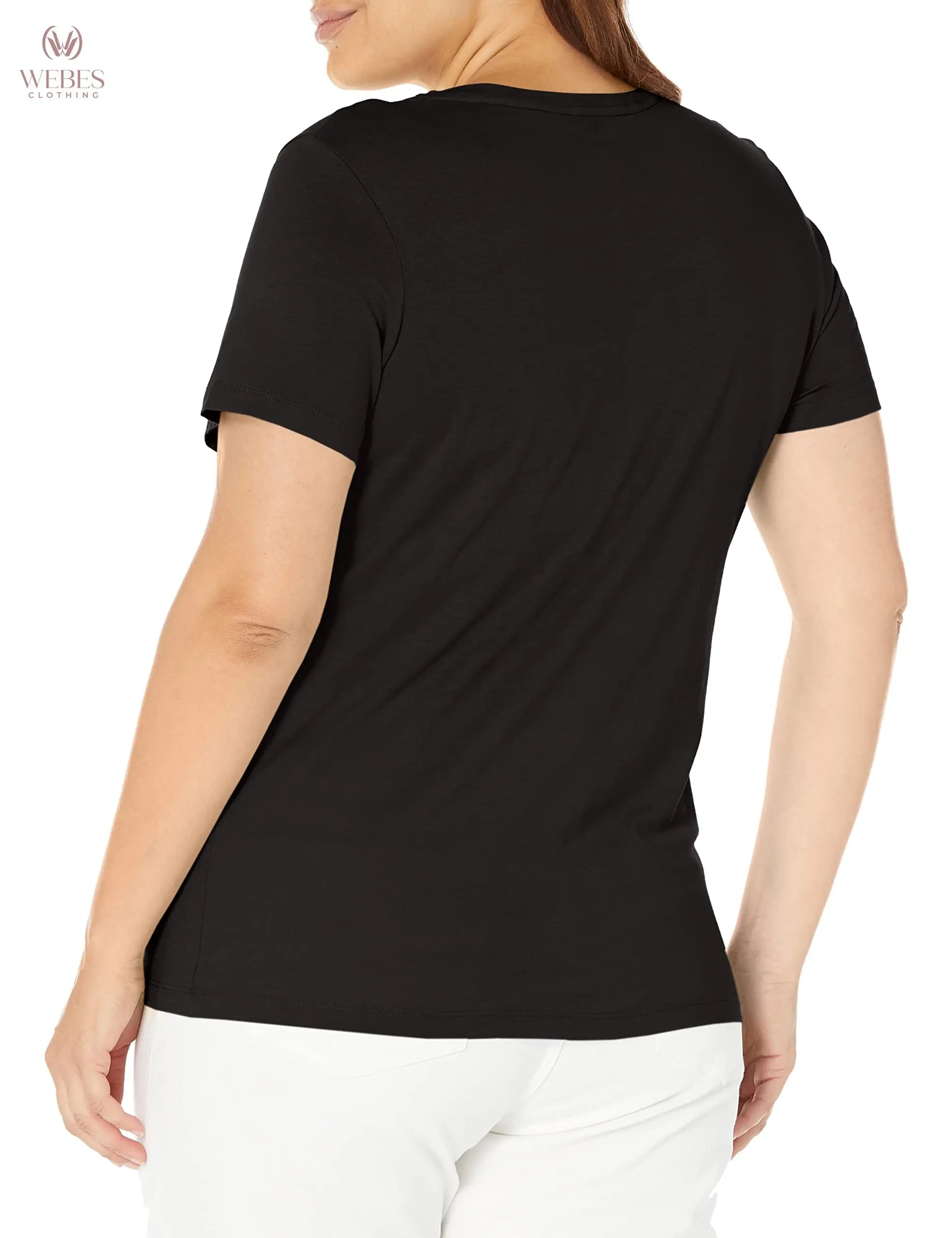 HUE Womens Sleepwell Basic Short Sleeve V-Neck T-Shirt for Lounging Or Sleeping, Made with Temperature Regulating Technology