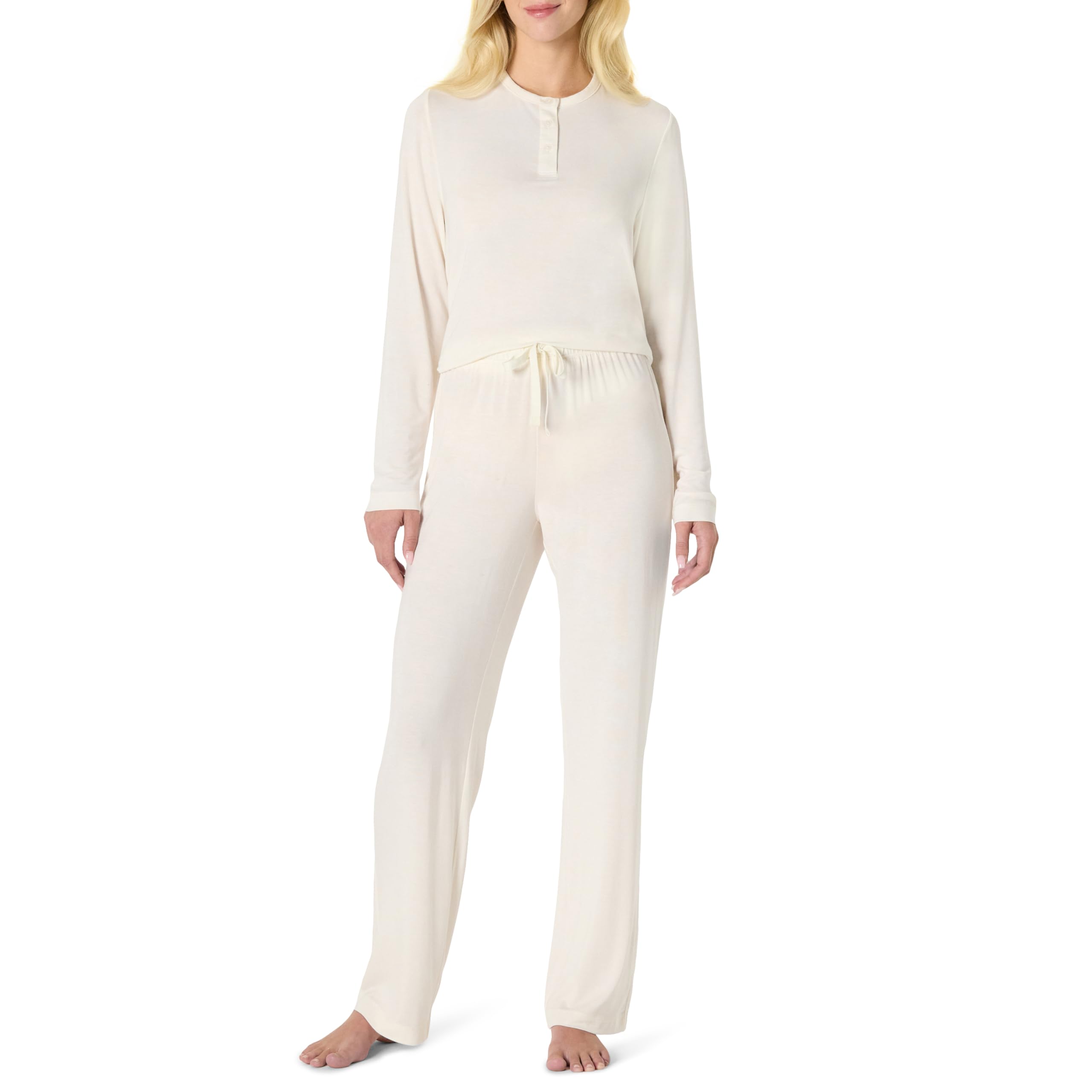 Amazon Essentials x Sofia Grainge Women's Long Sleeve Henley Pajama Set