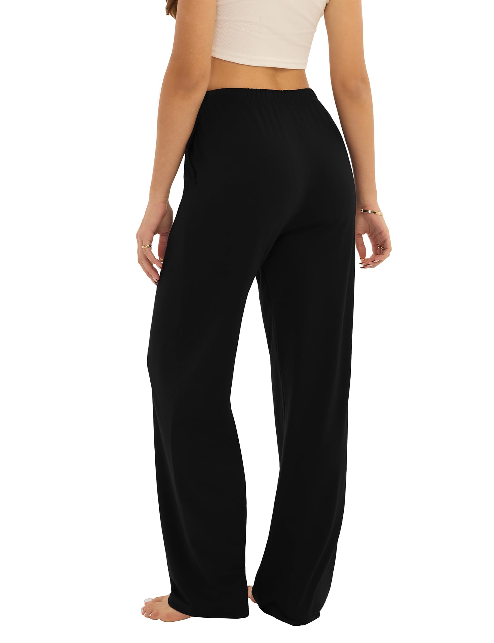 3-Pack Womens Pajama Pants with Drawstring, Soft Sleep & Lounge Pants