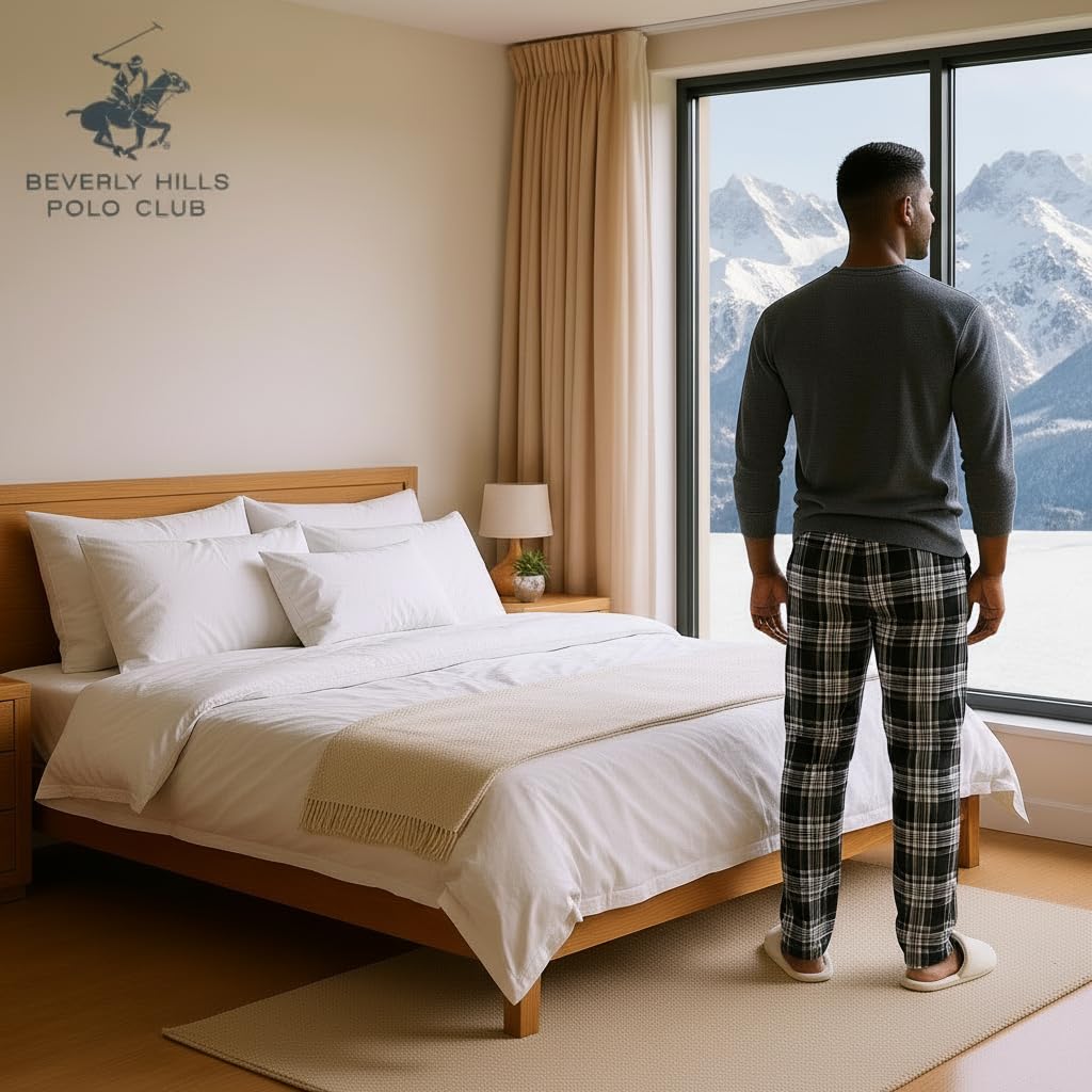 Beverly Hills Polo Club Men's Beverly Hills Polo Polar Fleece Set W/Ls Thermal Top WEBE CLOTHING