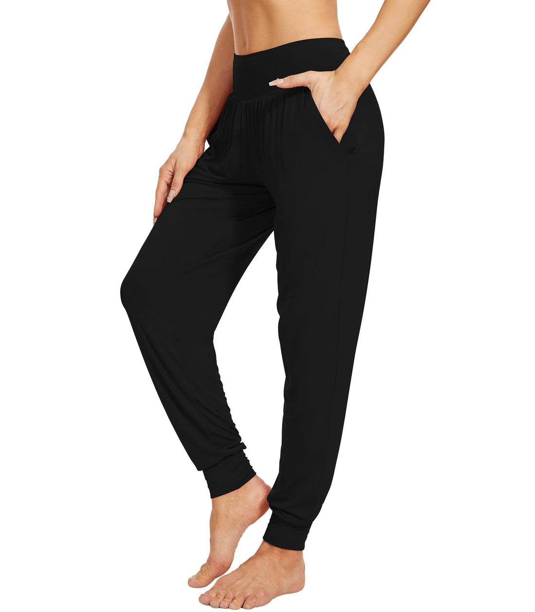 WiWi Women's Viscose from Bamboo Joggers Super Soft Pajama Pants Yoga Bottoms Cooling Lounge Sweatpants S-XXL
