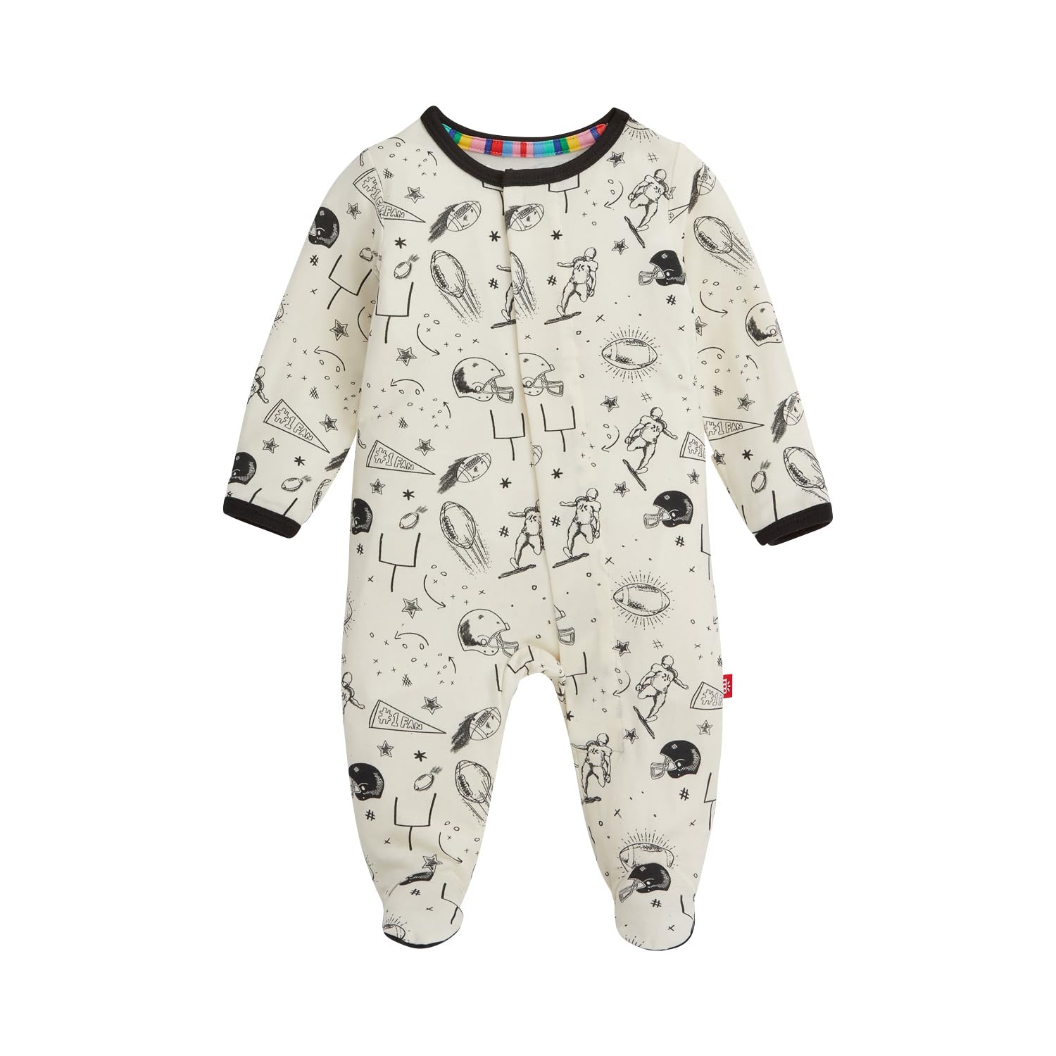 Magnetic Me Boys Modal Magnetic Baby Footie Pajamas | Silky Soft Modal Fabric | Baby Sleepers
