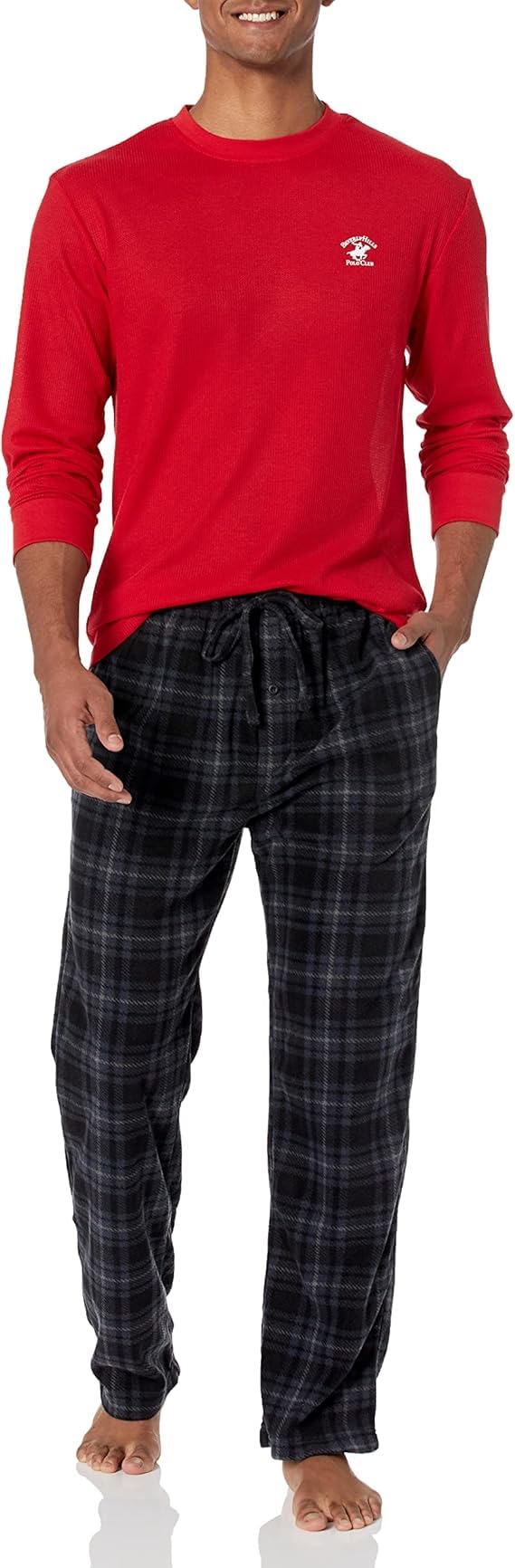 Beverly Hills Polo Club Men's Beverly Hills Polo Polar Fleece Set W/Ls Thermal Top WEBE CLOTHING