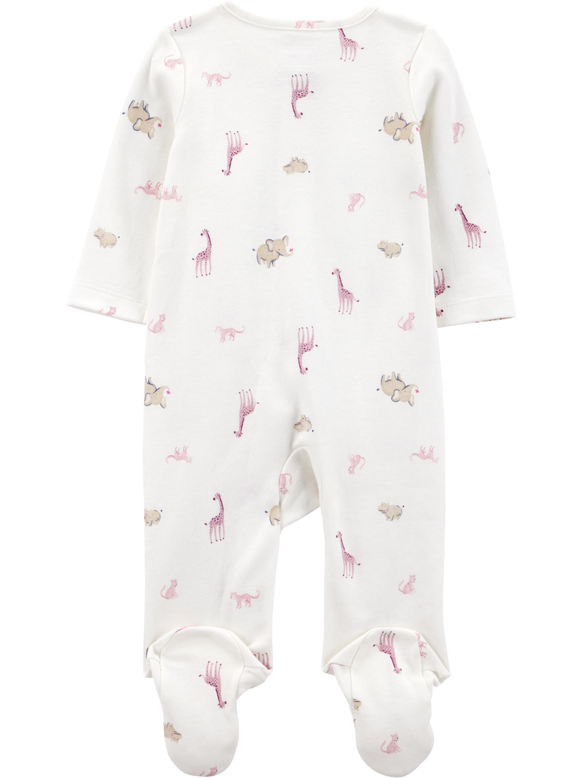 Simple Joys by Carter's Baby Girls' Cotton Footed Sleep and Play, Pack of 2