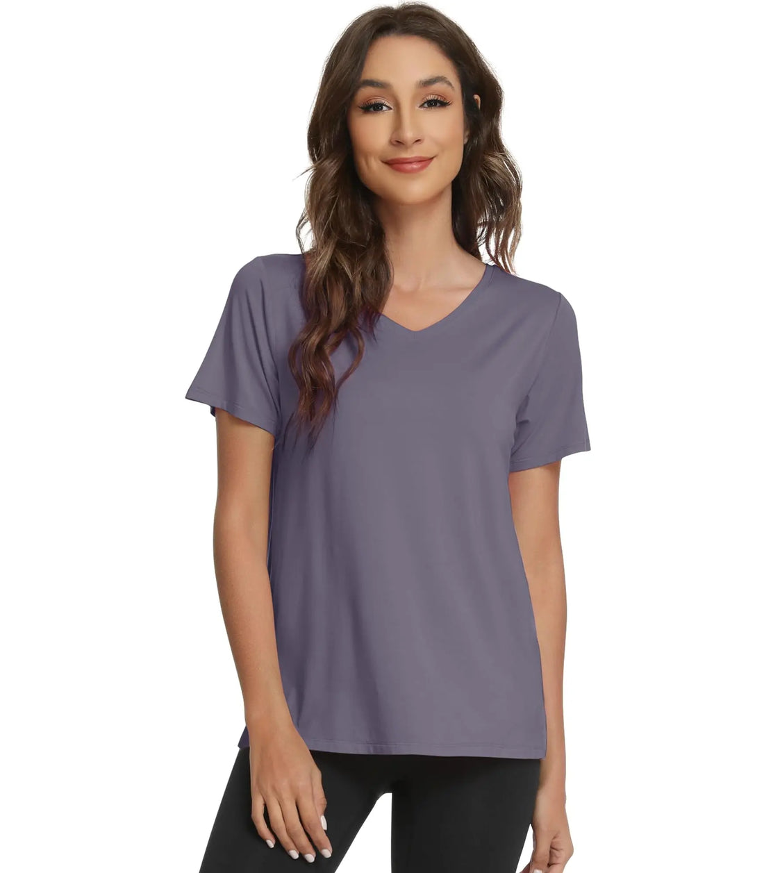 WiWi Viscose from Bamboo Pajama Tops for Women Super Soft Short Sleeve Tee V Neck Sleep Cooling T-Shirt Pjs Sleepwear S-XXL