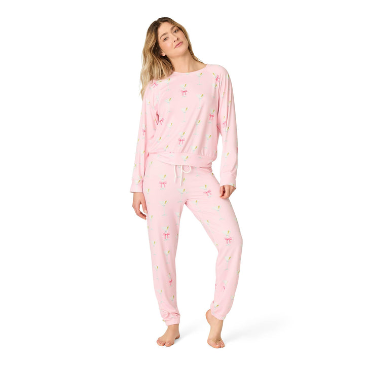 PJ Salvage Women's [Amazon Exclusive] Cloud Jersey Jogger Pajama 2-piece Pj Set