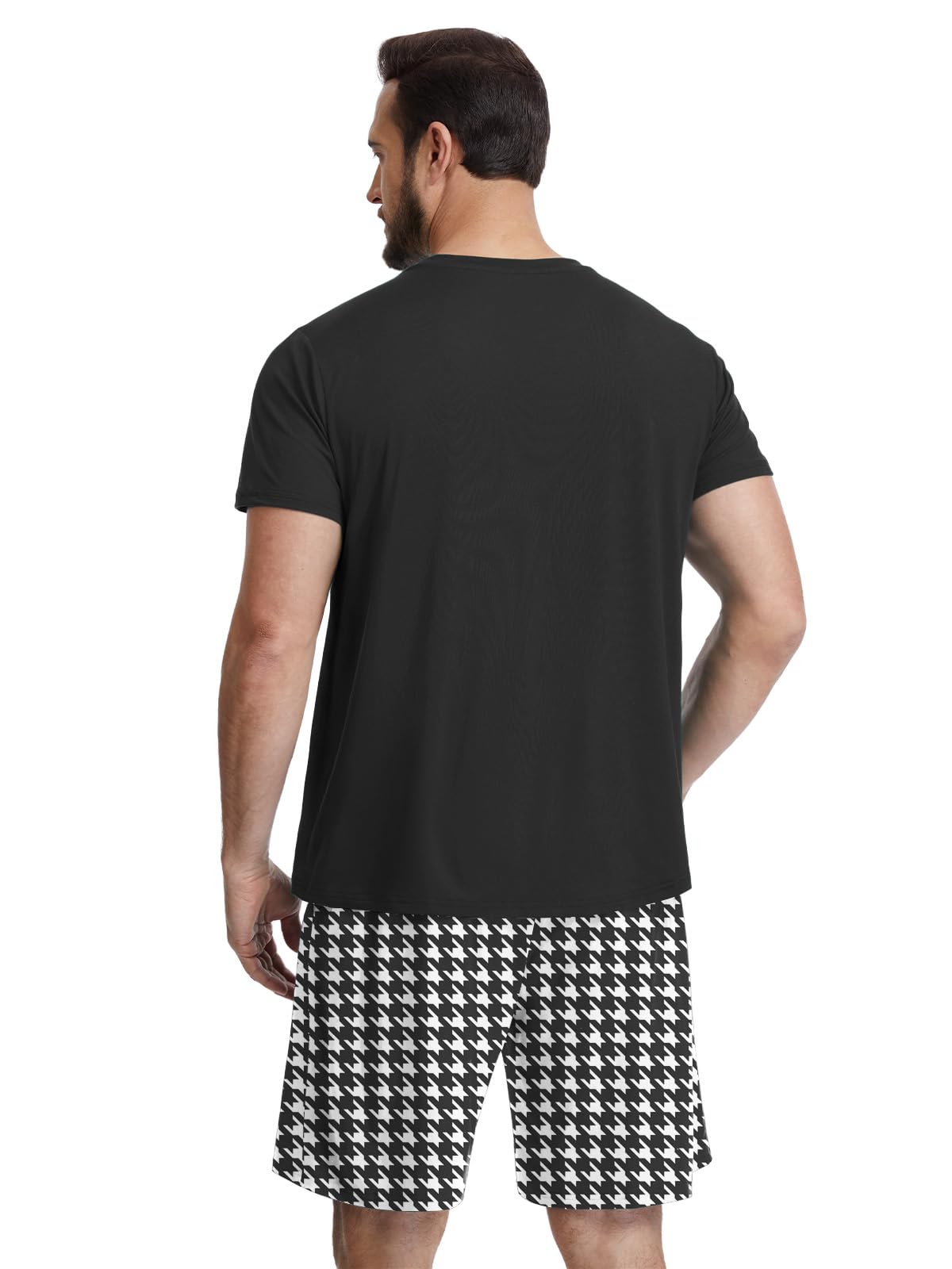 Feiersi Mens Pajama Set Sleepwear Pjs Lightweight Comfy Soft Short Sleeve Sleep Set With Pockets WEBE CLOTHING
