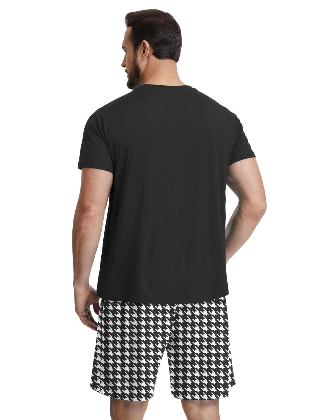 Feiersi Mens Pajama Set Sleepwear Pjs Lightweight Comfy Soft Short Sleeve Sleep Set With Pockets WEBE CLOTHING
