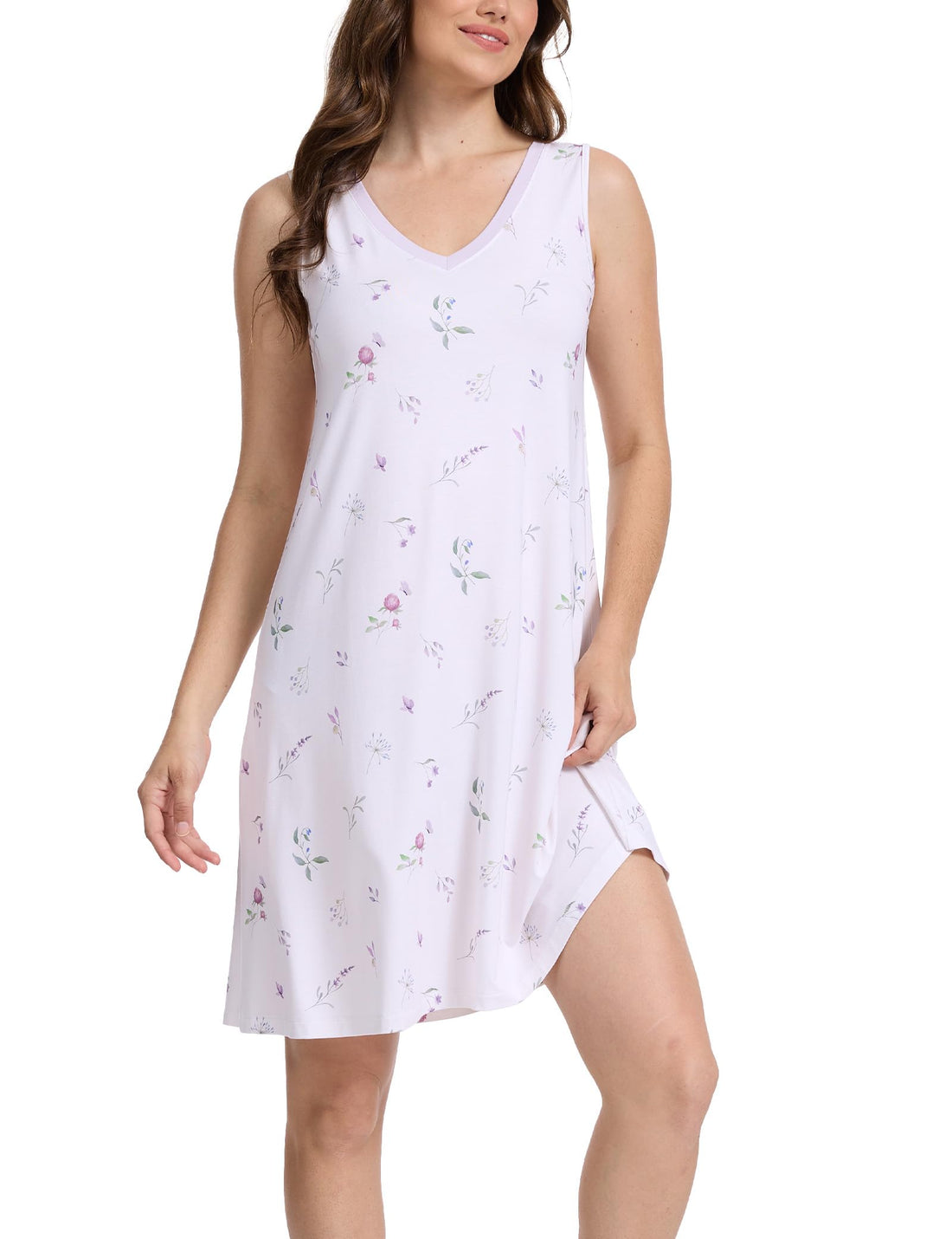 GYS Cooling Bamboo Viscose Sleeveless Nightgowns for Women | V Neck Sleep Shirt, Moisture-Wicking for Hot Sleepers & Night Sweats, Lightweight Night Shirts, Buttery Soft, Knee-Length WEBE CLOTHING