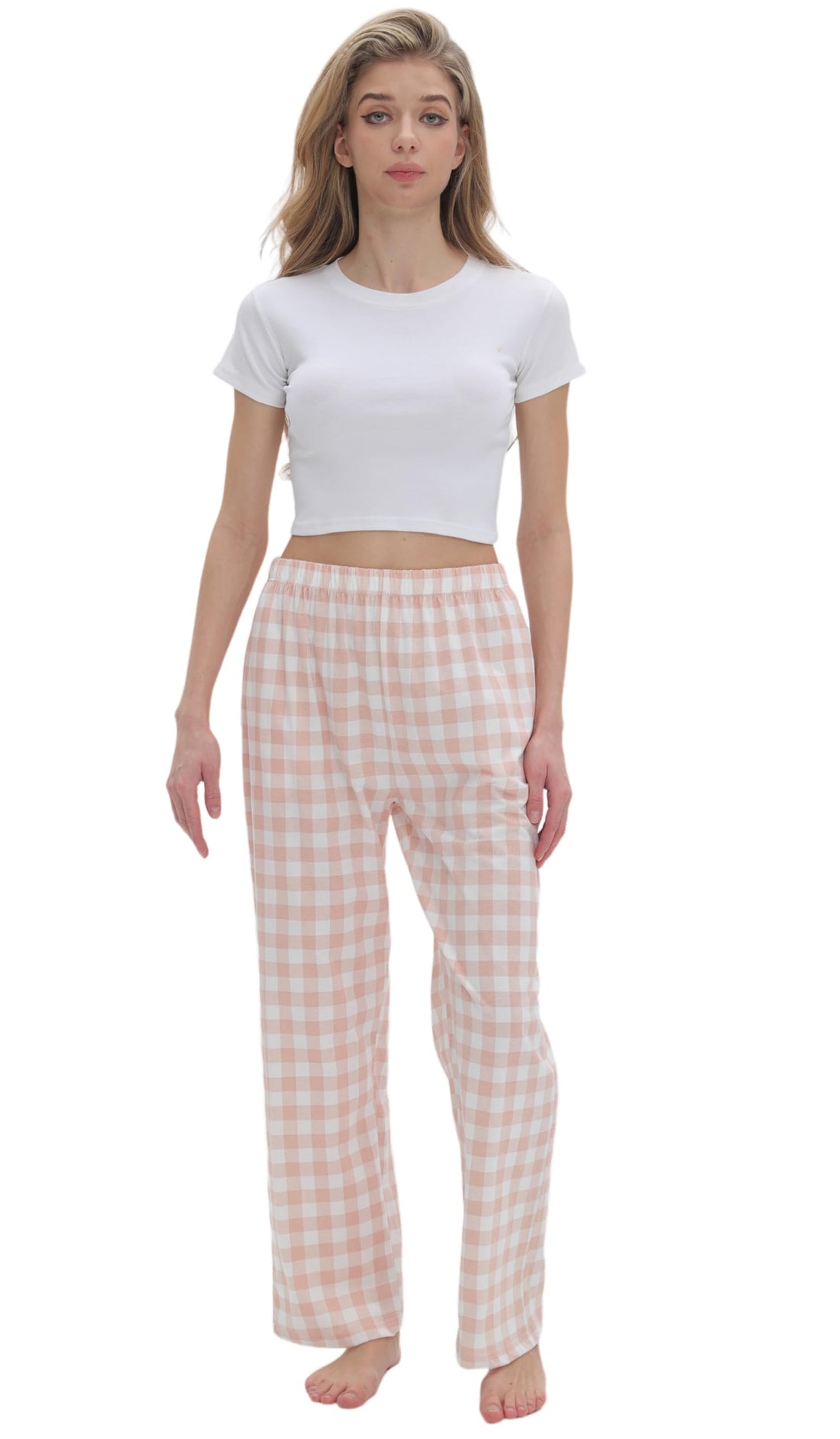 SAMGU Women's Pajama Pants, Soft Cotton Sleep Lounge Pants, Comfy Homewear pjs, Elatic Waist Pajama Bottom Pants for Women