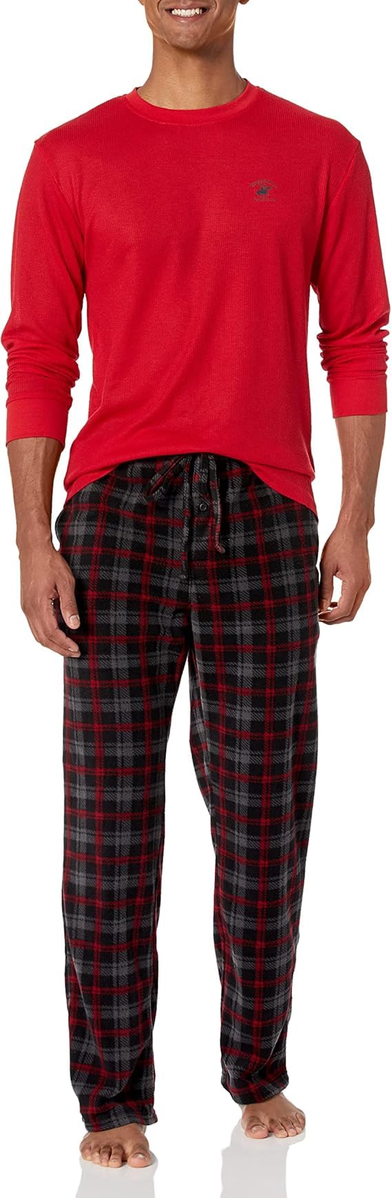 Beverly Hills Polo Club Men's Beverly Hills Polo Polar Fleece Set W/Ls Thermal Top WEBE CLOTHING