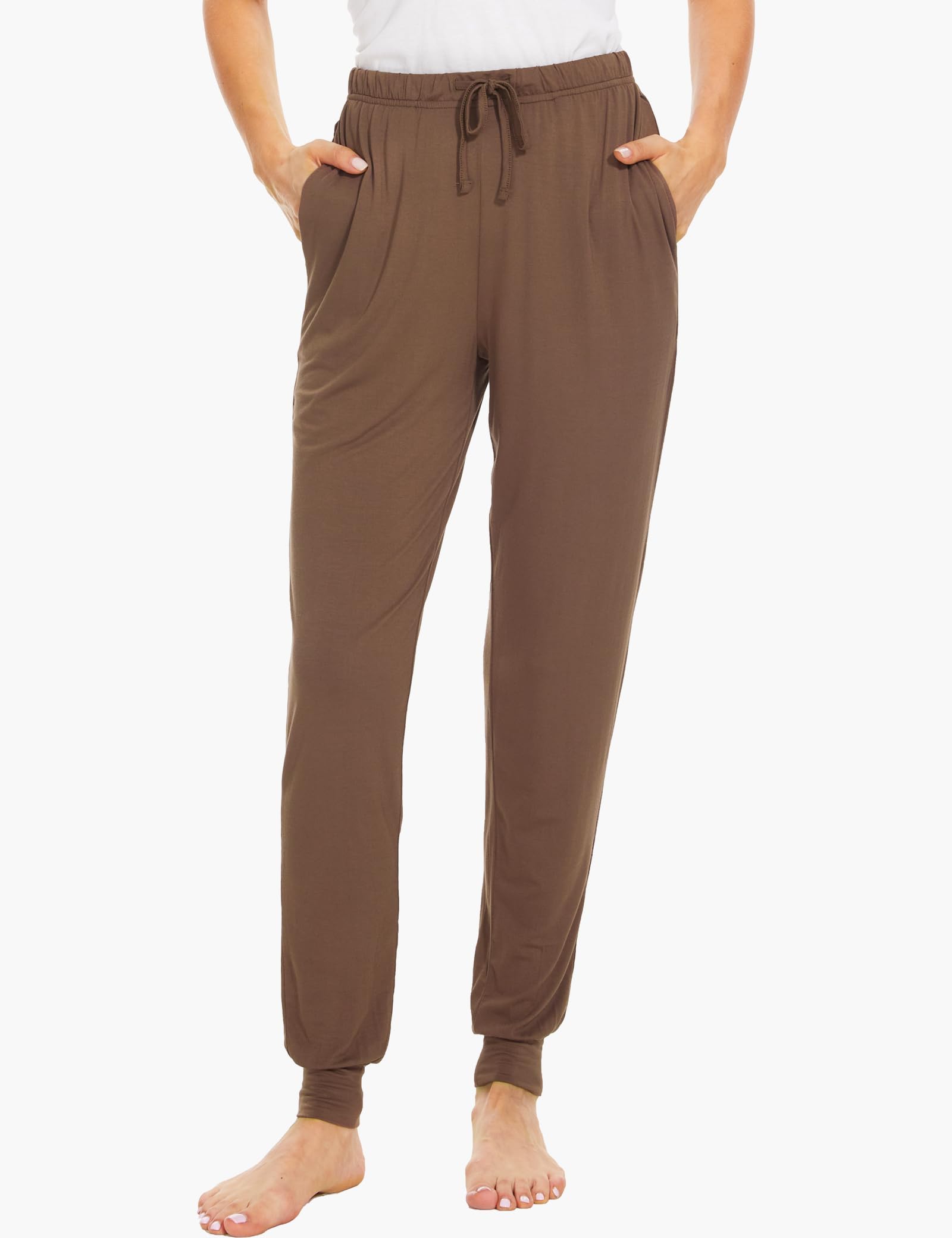 GYS Women's Pajama Pants - Viscose Made from Bamboo, Joggers Pants with Pockets Comfy Lounge Sleep Pants Pj Bottoms