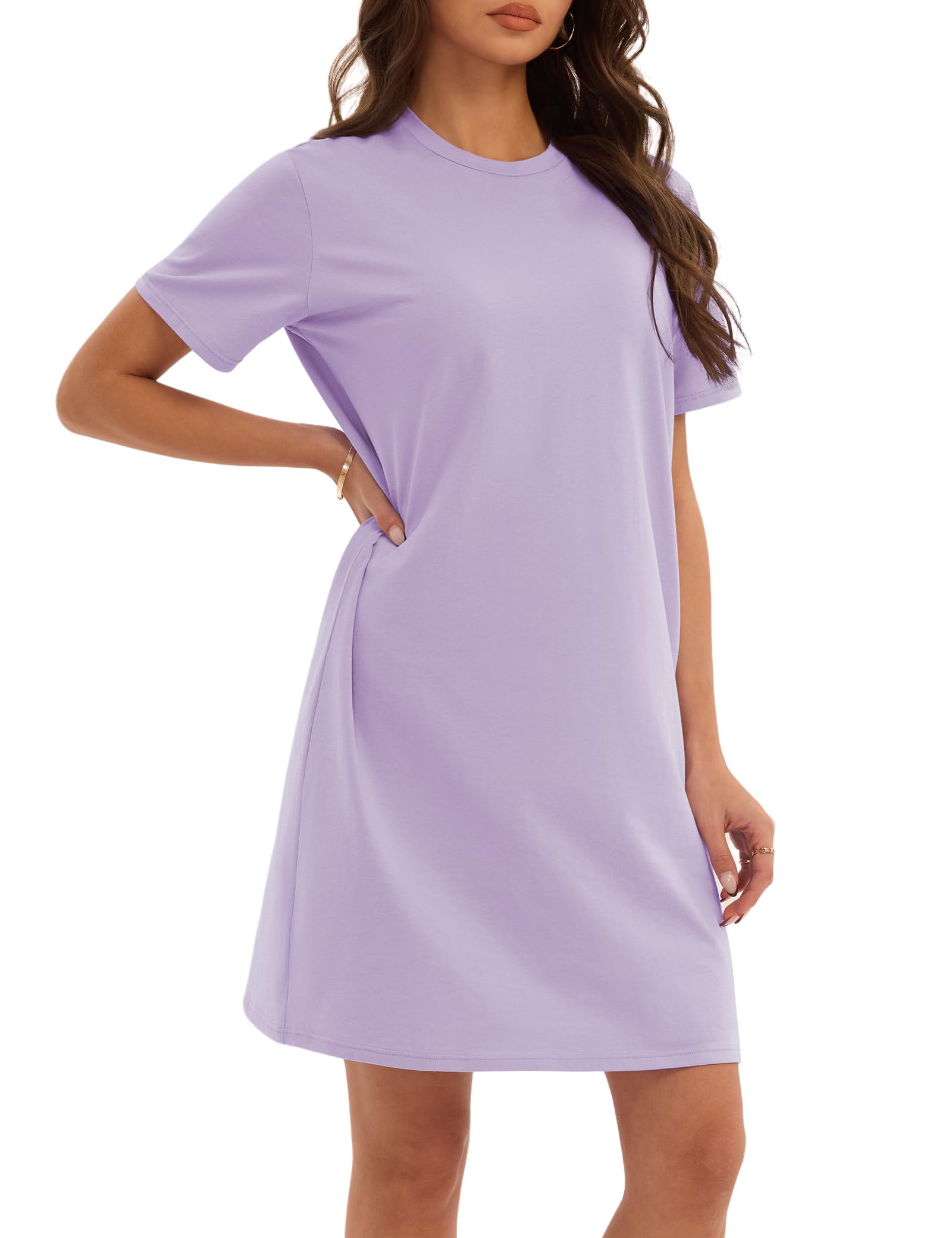 3 Pack Cotton Nightgowns for Women Short Sleeve Sleep Shirts Comfy Soft Nightshirt Pajama Sleep Dress