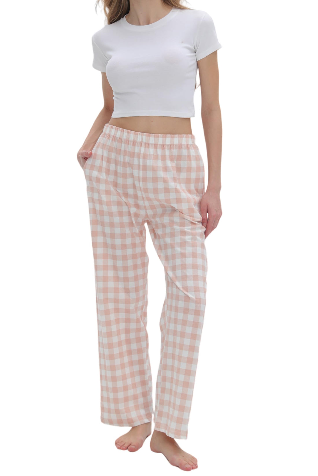 SAMGU Women's Pajama Pants, Soft Cotton Sleep Lounge Pants, Comfy Homewear pjs, Elatic Waist Pajama Bottom Pants for Women