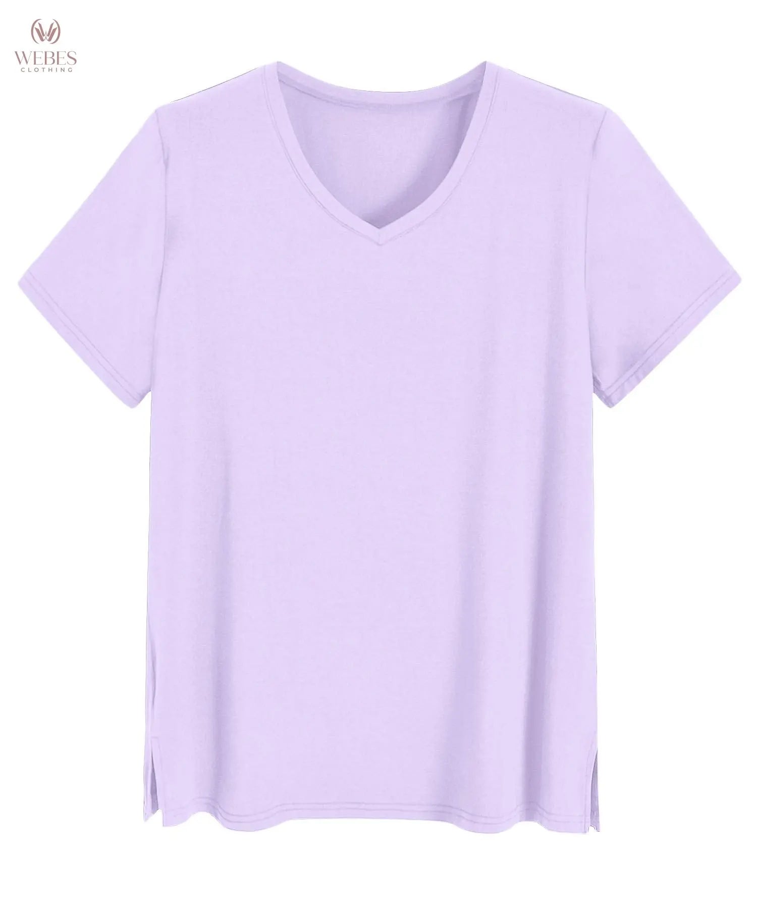 Latuza Women's Viscose Sleep T-Shirt V-Neck Pajamas Top