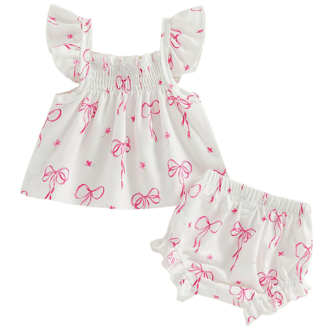 Mubineo Baby Girl Summer Clothes Cute Ruffle Tops Dress Shorts Outfits Set Infant Toddler Shirt Bloomers Princess Outfit WEBE CLOTHING