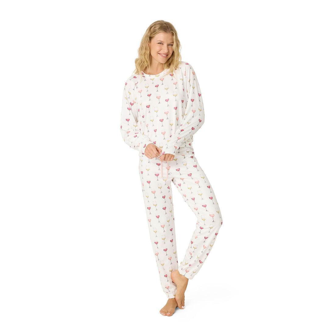 PJ Salvage Women's [Amazon Exclusive] Cloud Jersey Jogger Pajama 2-piece Pj Set