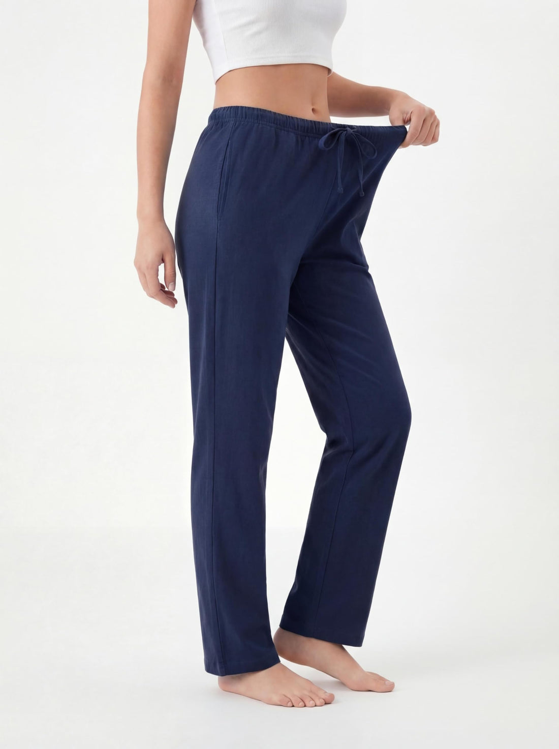 Andrew Scott Women's Cotton Blend Pajama Lounge Pants | Soft Knit Sleepwear with Pockets & Drawstring | Multi-Pack