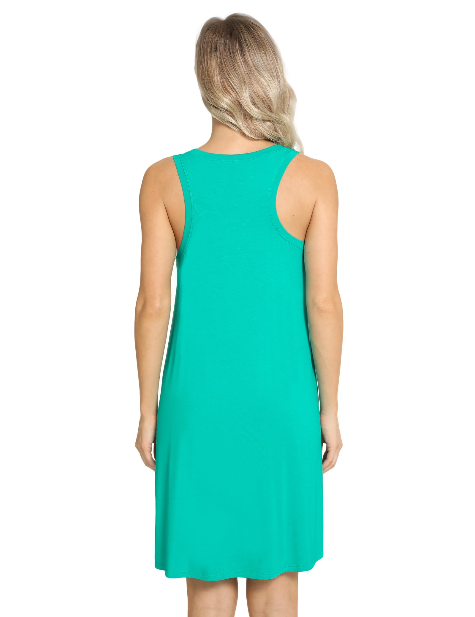 GYS Women's Bamboo Viscose Cooling Tank Nightgowns | Moisture wicking, Comfortable & breathable, for hot sleeper, Sleeveless, Racerback, Stretch soft, Lightweight WEBE CLOTHING