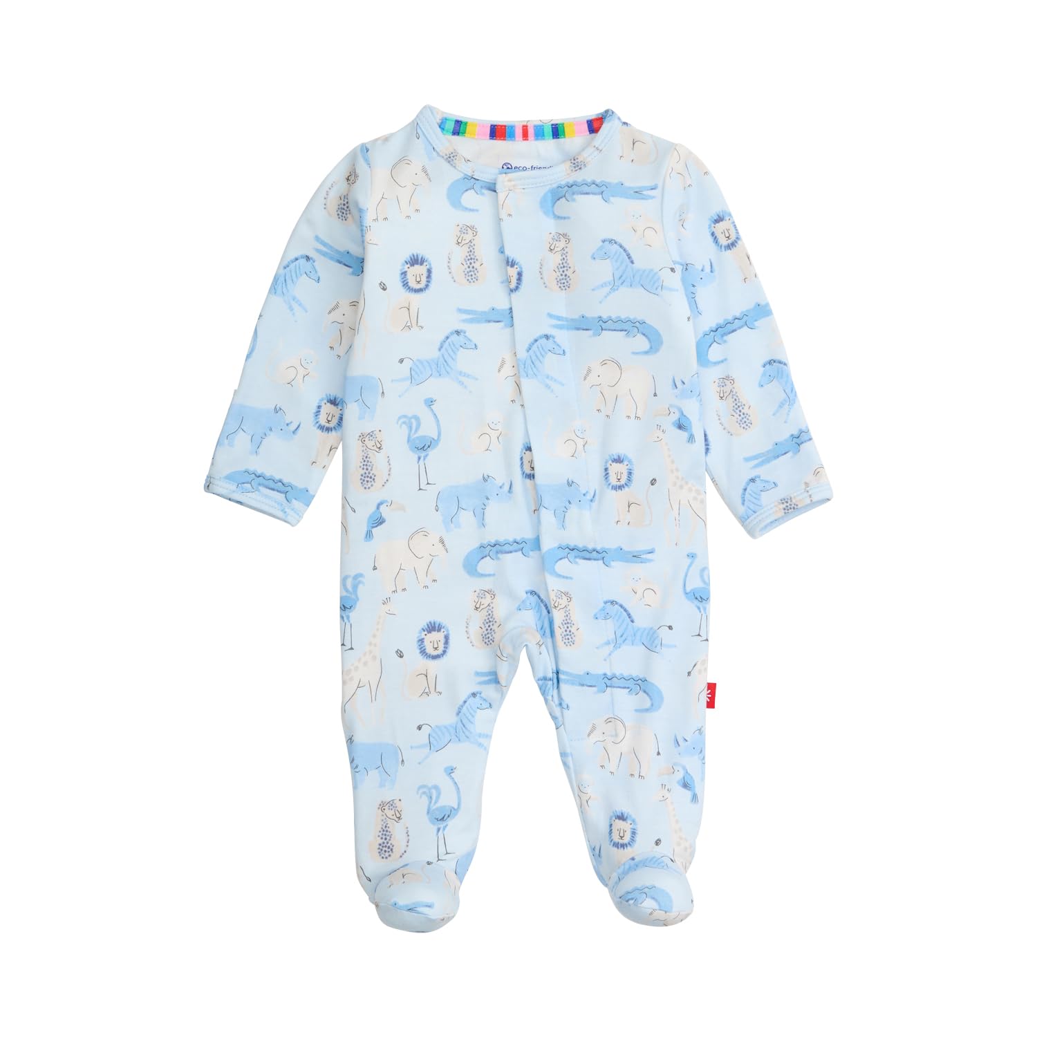 Magnetic Me Boys Modal Magnetic Baby Footie Pajamas | Silky Soft Modal Fabric | Baby Sleepers