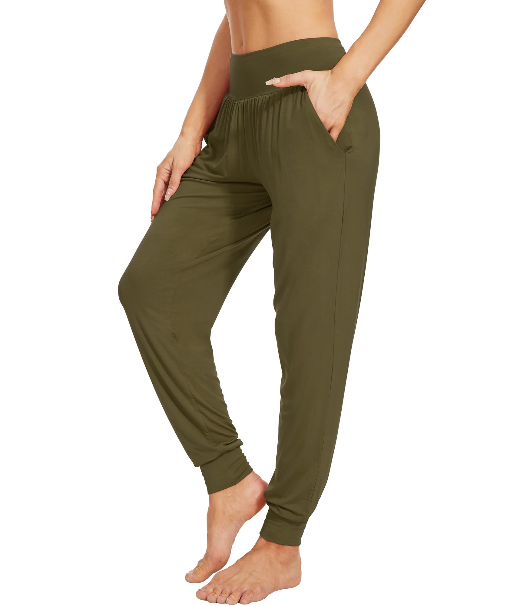 WiWi Women's Viscose from Bamboo Joggers Super Soft Pajama Pants Yoga Bottoms Cooling Lounge Sweatpants S-XXL