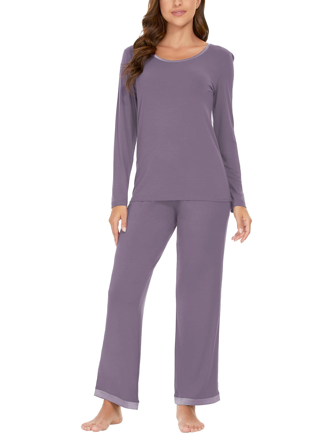 GYS Viscose from Bamboo Women's Pajama Sets Super Soft Long Sleeve Sleepwear Comfy Winter Pjs Sets S-4X