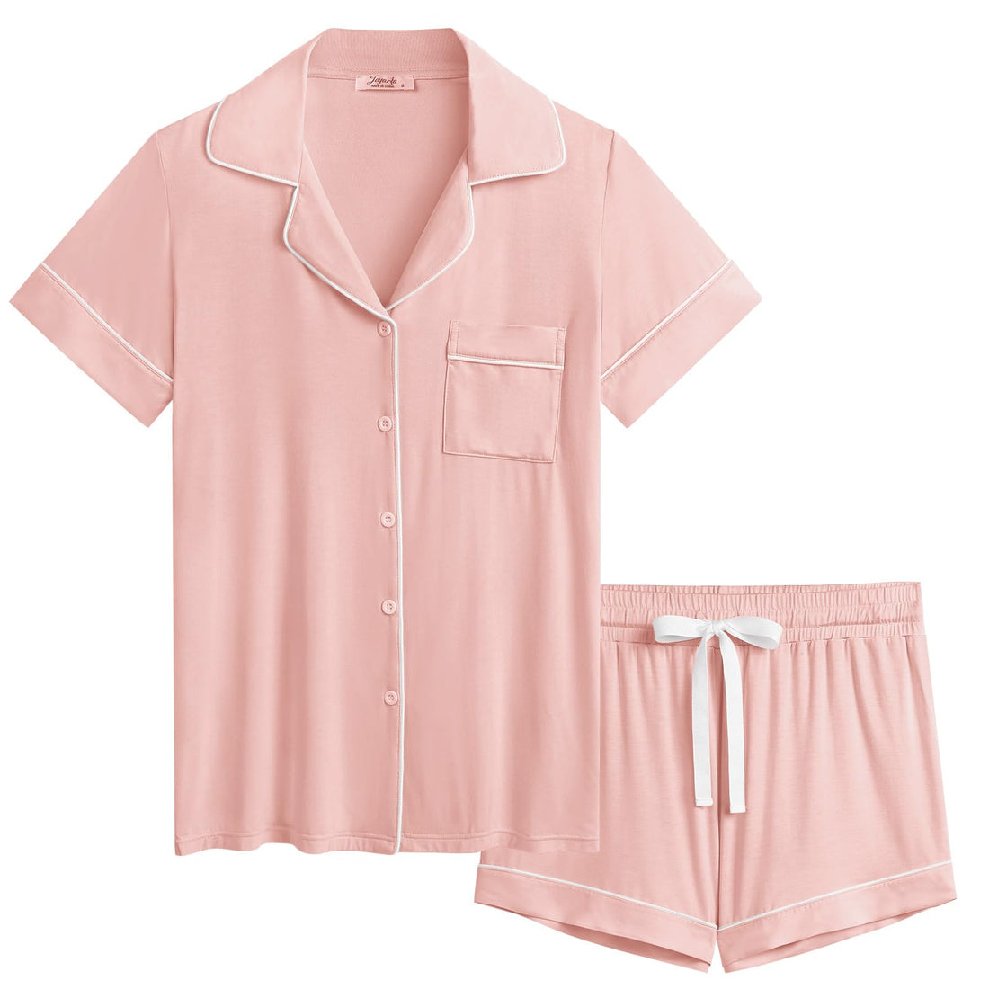 Joyaria Women's Cooling Bamboo Viscose Pajamas Shorts Set Button Front | Moisture Wicking, Cool & Lightweight, Breathable PJs for Night Sweats