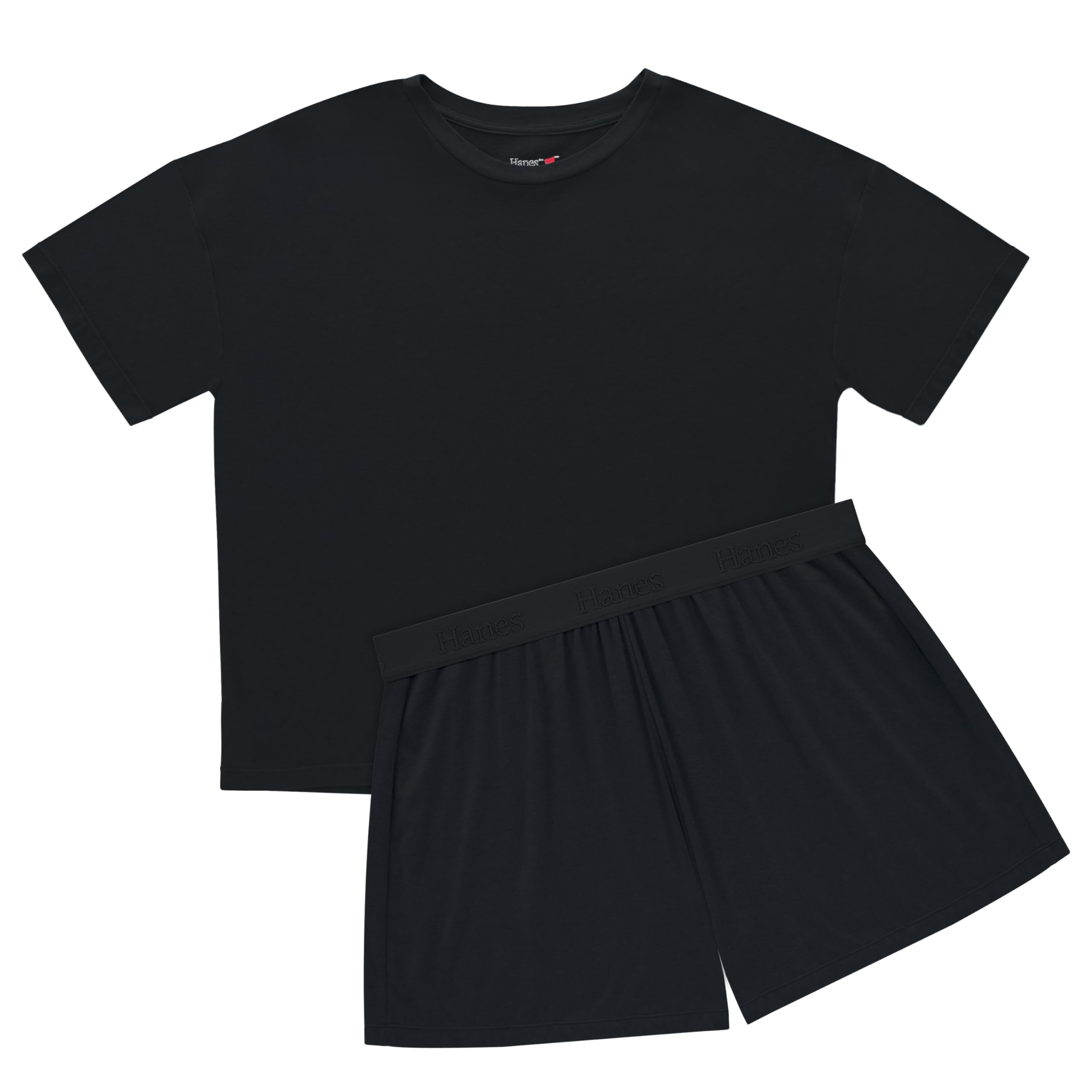 Hanes Women's Pajamas Set, Comfywear Pajamas for Women Set, Originals SupertSoft Loungewear, T-Shirt & Sleep Shorts
