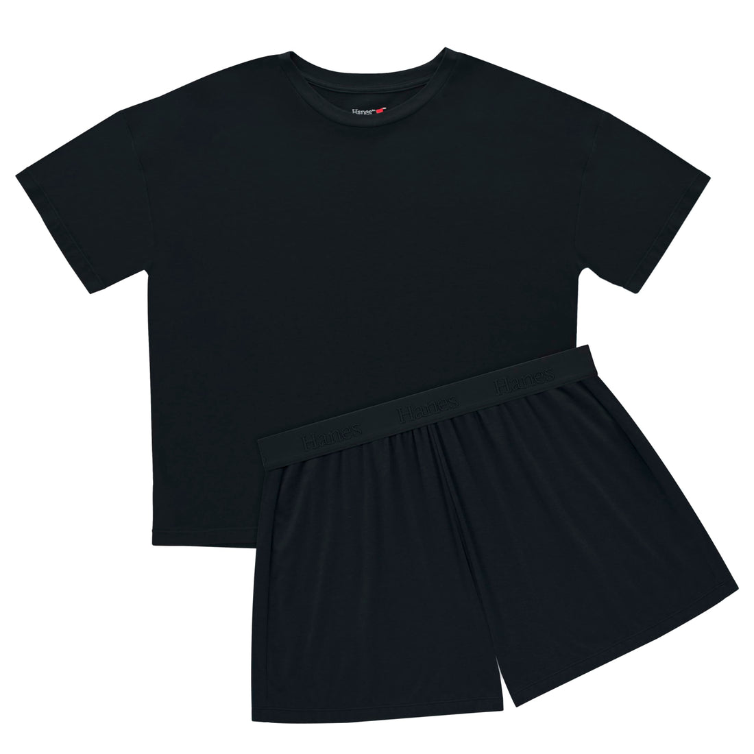 Hanes Women's Pajamas Set, Comfywear Pajamas for Women Set, Originals SupertSoft Loungewear, T-Shirt & Sleep Shorts