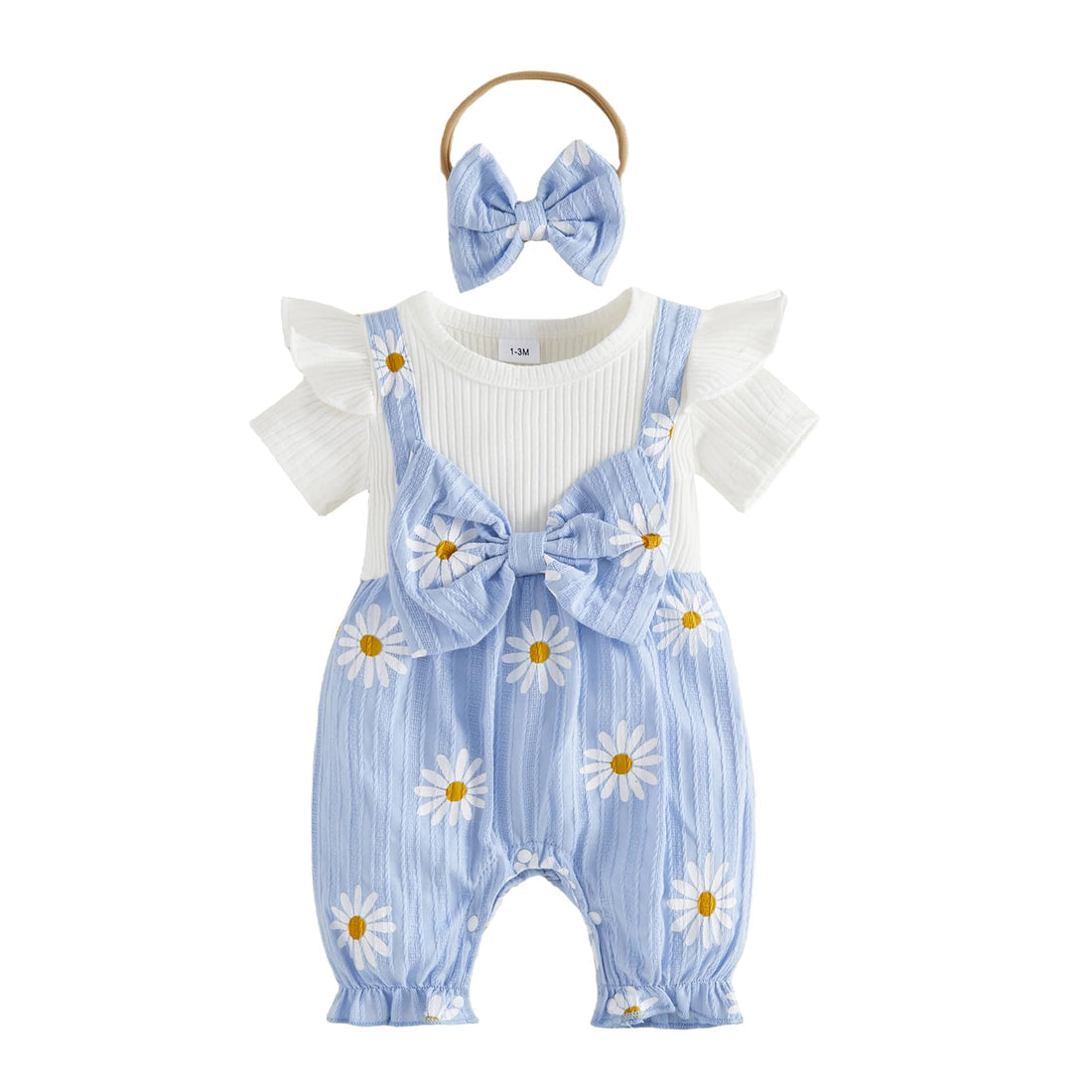 YINGISFITM Newborn Baby Girl Summer Clothes Short Sleeve Bubble Romper Bow Shorts Jumpsuit Infant Outfit 0 3 6 9 12 18 Months WEBE CLOTHING