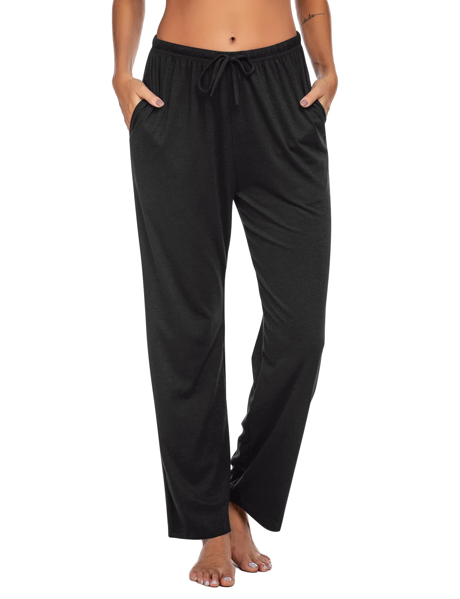 Ekouaer Women Pajama Pants Comfy Pj Bottom with Pockets Stretch Plaid Sleepwear