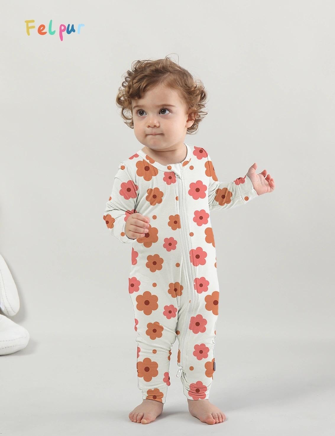 Baby Girls Boys Footless Romper 2 Way Zipper Soft Rayon Outfits, Outdoor Tie-dye Long Sleeve Clothes Jumpsuit WEBE CLOTHING