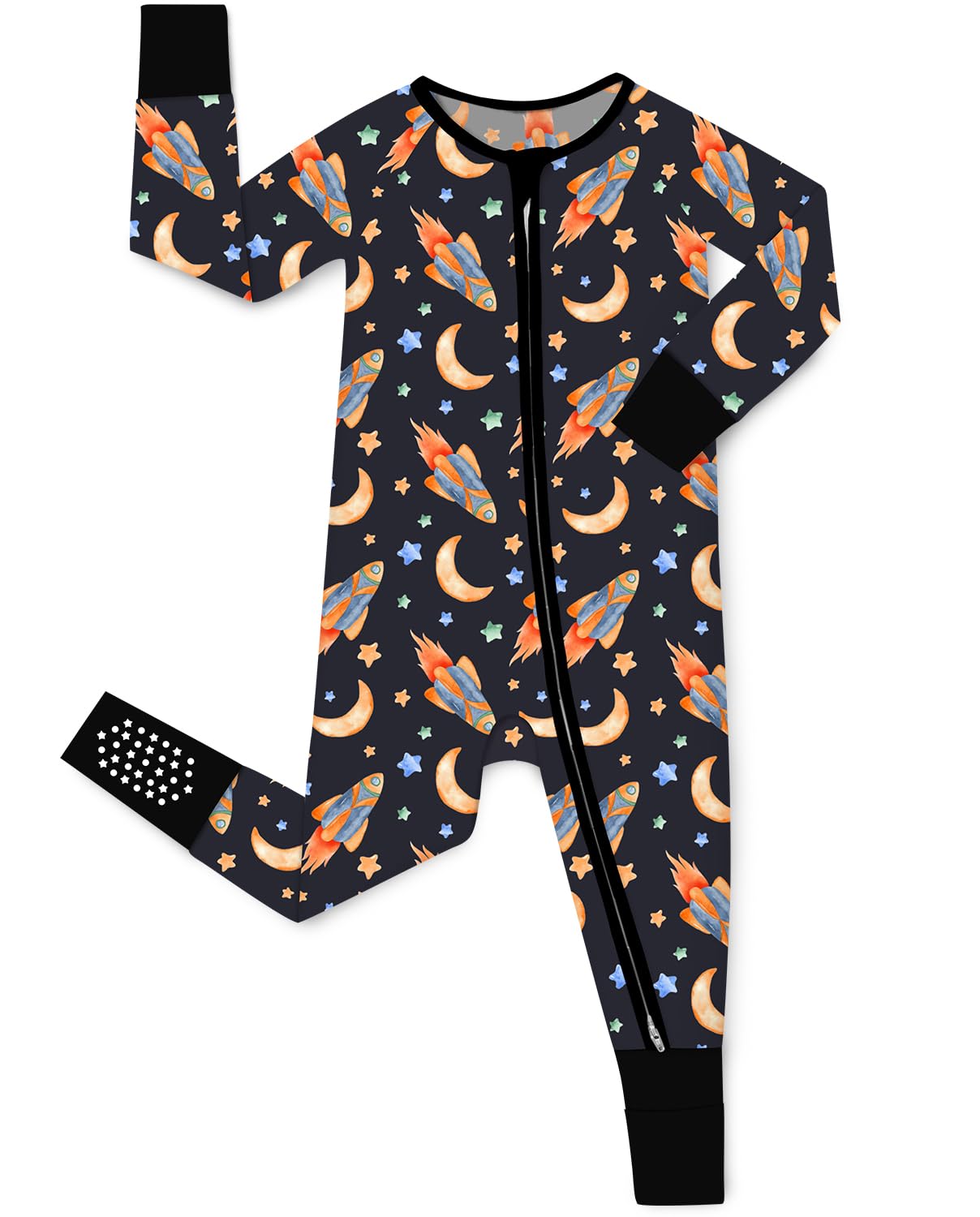 babee Reshinee Bamboo Viscose Baby Convertible Footie Pajama, Sleep & Play Footed Zipper Pajamas for Baby Boys & Girls
