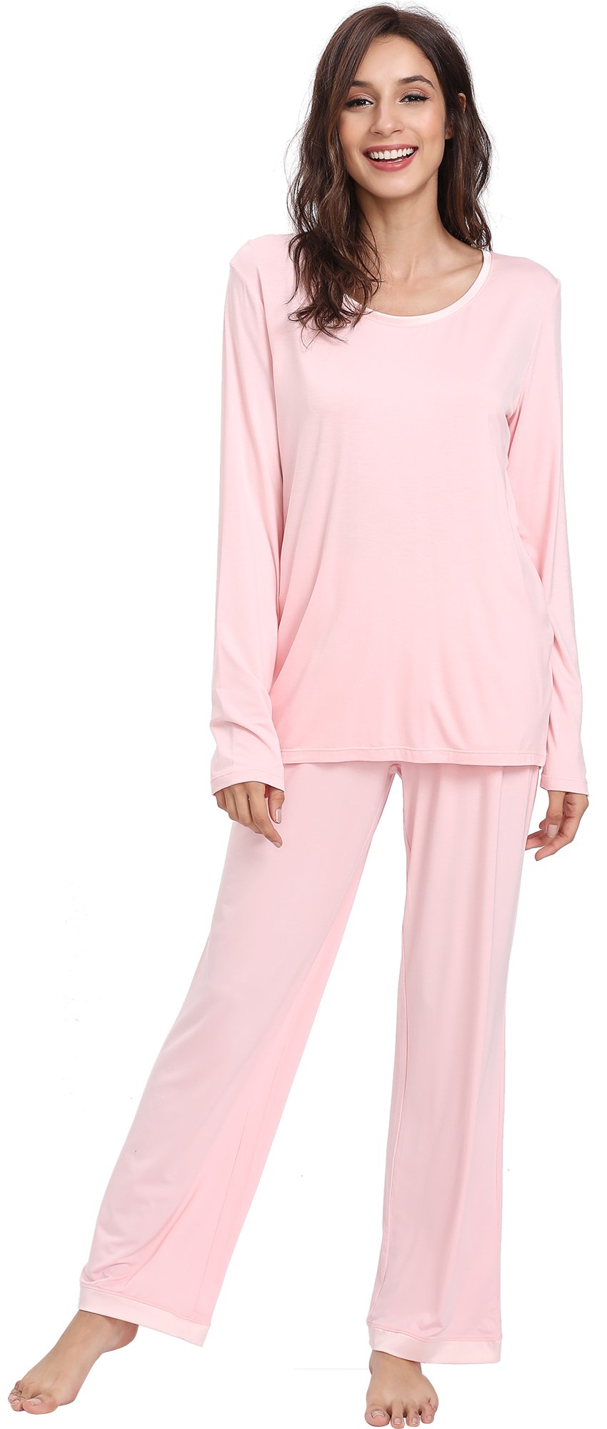 GYS Viscose from Bamboo Women's Pajama Sets Super Soft Long Sleeve Sleepwear Comfy Winter Pjs Sets S-4X