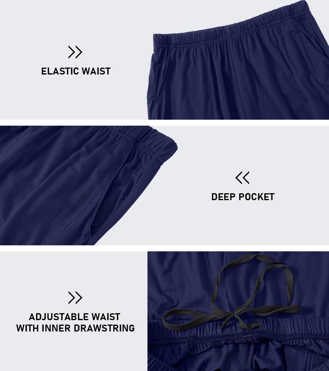 JINSHI Womens Pajama Pants with Pockets Soft Comfortable Lightweight Elastic Drawstring Modal Pajama Bottoms Lounge Pants
