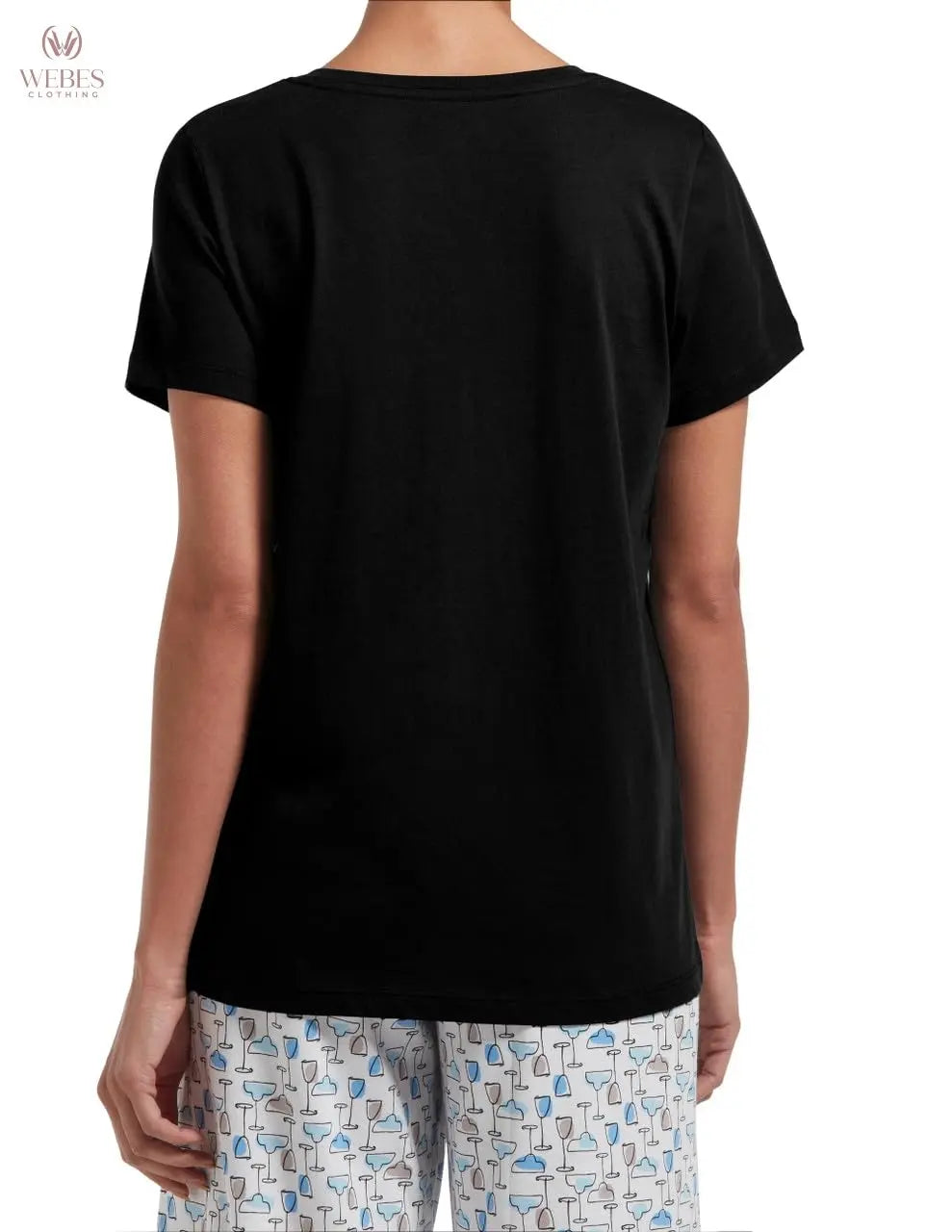 HUE Womens Sleepwell Basic Short Sleeve V-Neck T-Shirt for Lounging Or Sleeping, Made with Temperature Regulating Technology