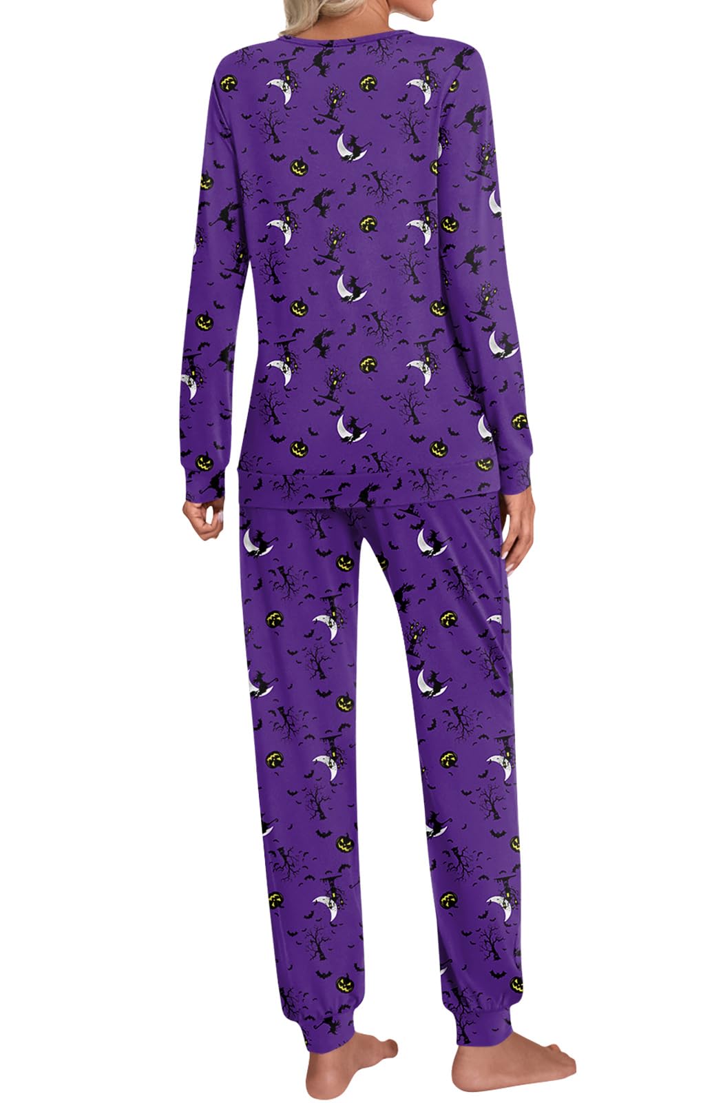 HOTGIFT Womens Pajamas Sets, 2 Piece Lounge Pjs Set Long Sleeve Long Pant Ladies Sleepwear with Pockets Soft