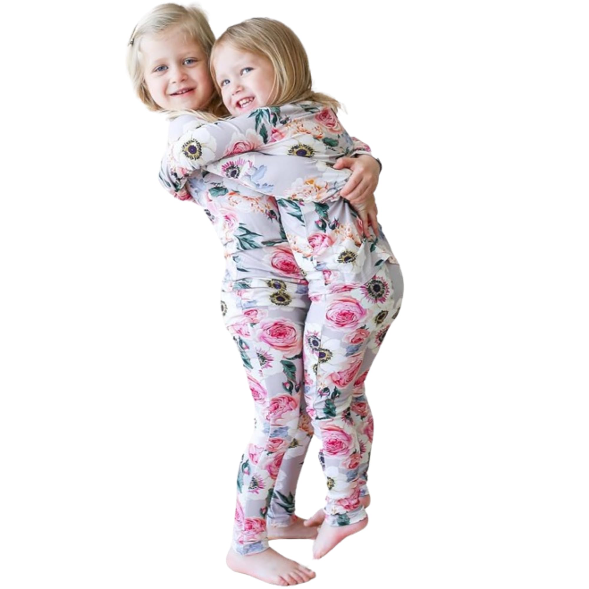 Posh Peanut Girls Pajamas - Soft, Viscose from Bamboo PJs for Kids - Matching, Long Sleeve Toddler Pajamas for Girls WEBE CLOTHING