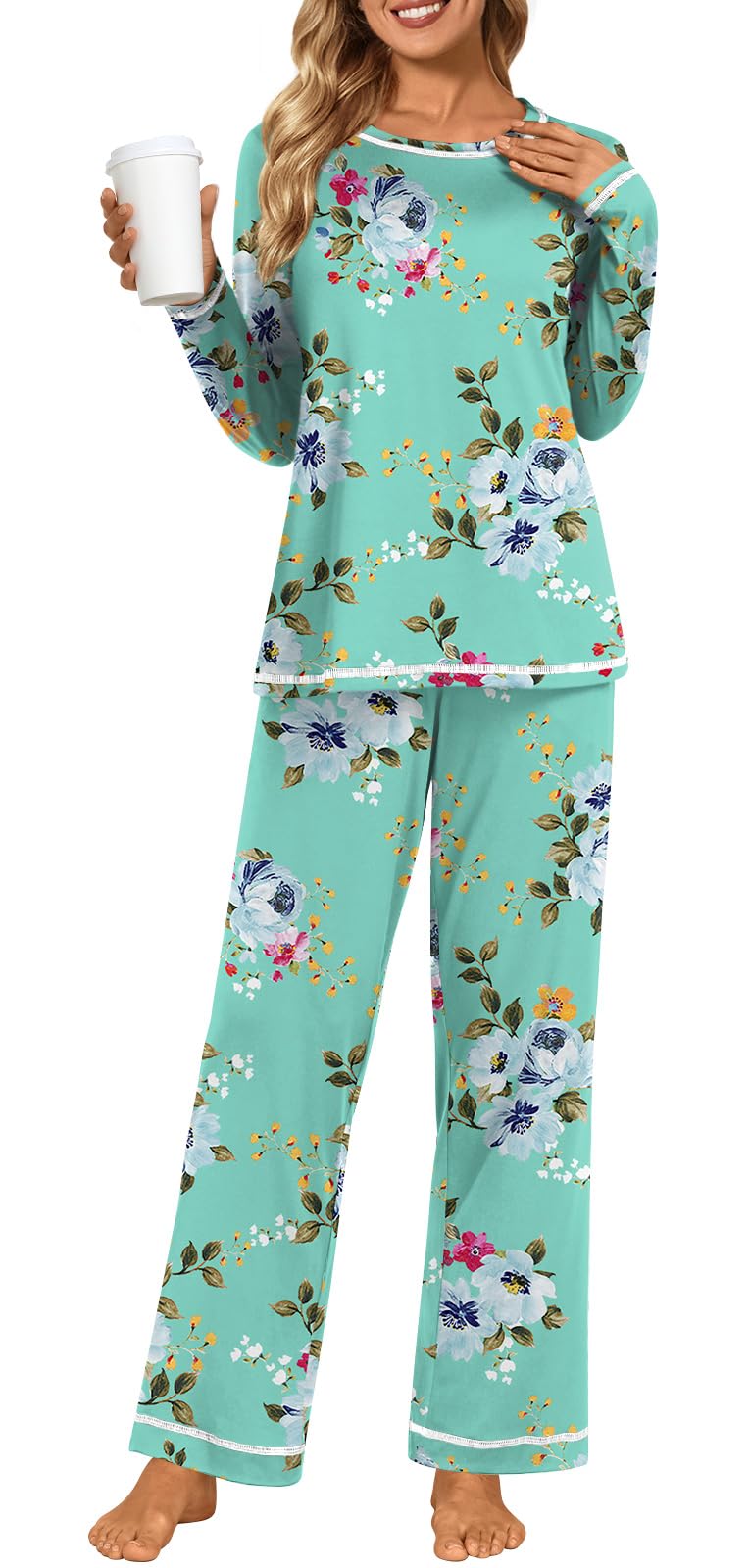 Netsmile Women's Pajama Sets 2 Piece Ladies Long Sleeve Pjs Fall Loungewear Soft Sleepwear with Pockets