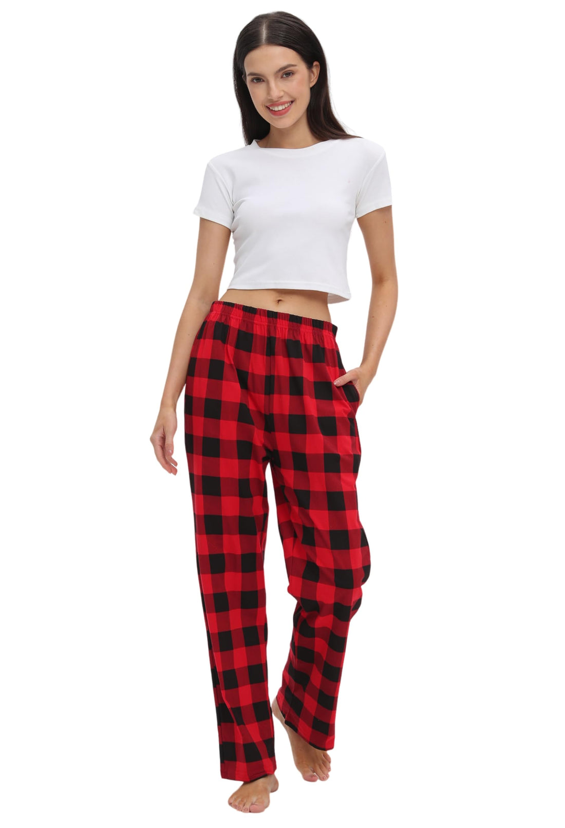 SAMGU Women's Pajama Pants, Soft Cotton Sleep Lounge Pants, Comfy Homewear pjs, Elatic Waist Pajama Bottom Pants for Women