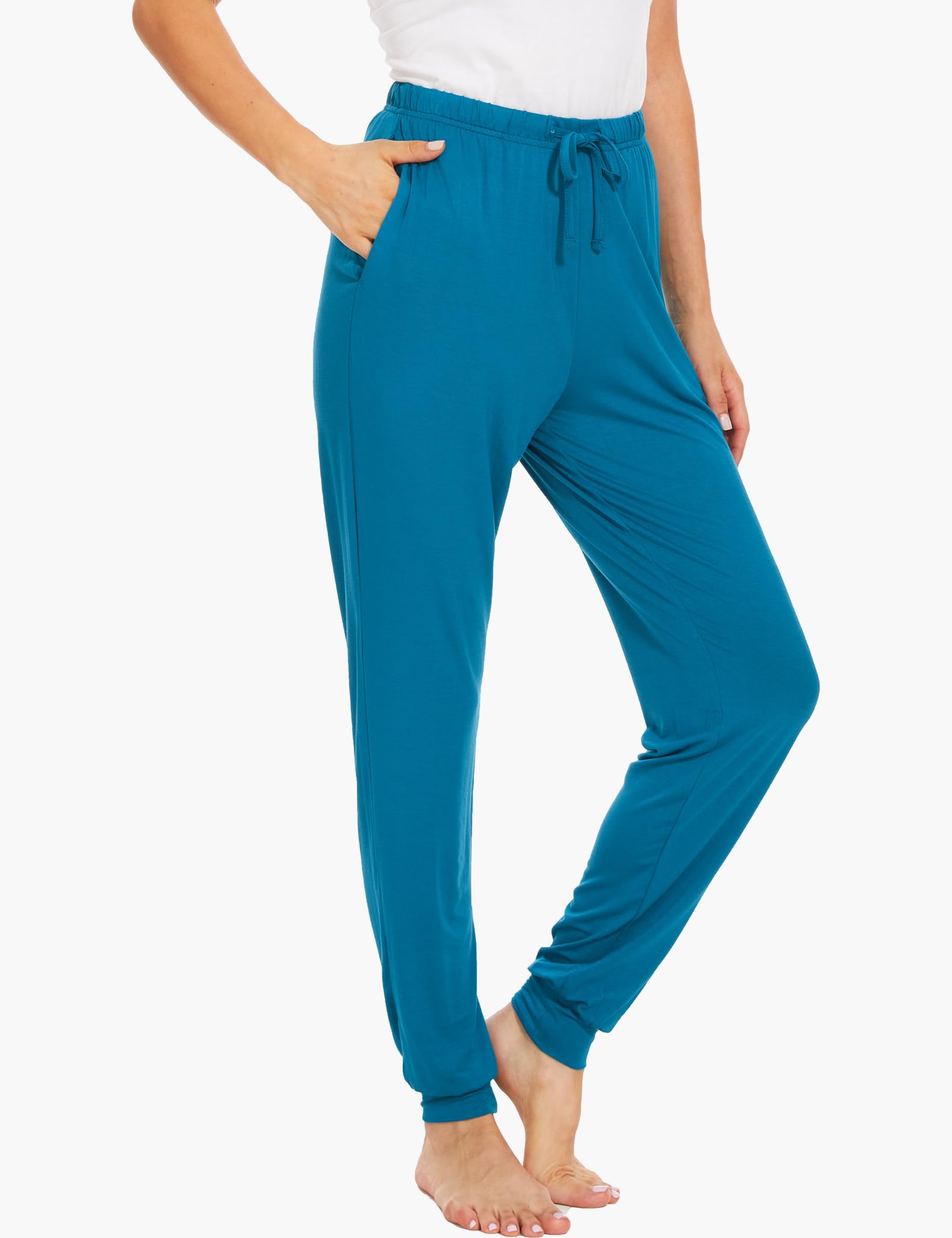GYS Women's Pajama Pants - Viscose Made from Bamboo, Joggers Pants with Pockets Comfy Lounge Sleep Pants Pj Bottoms