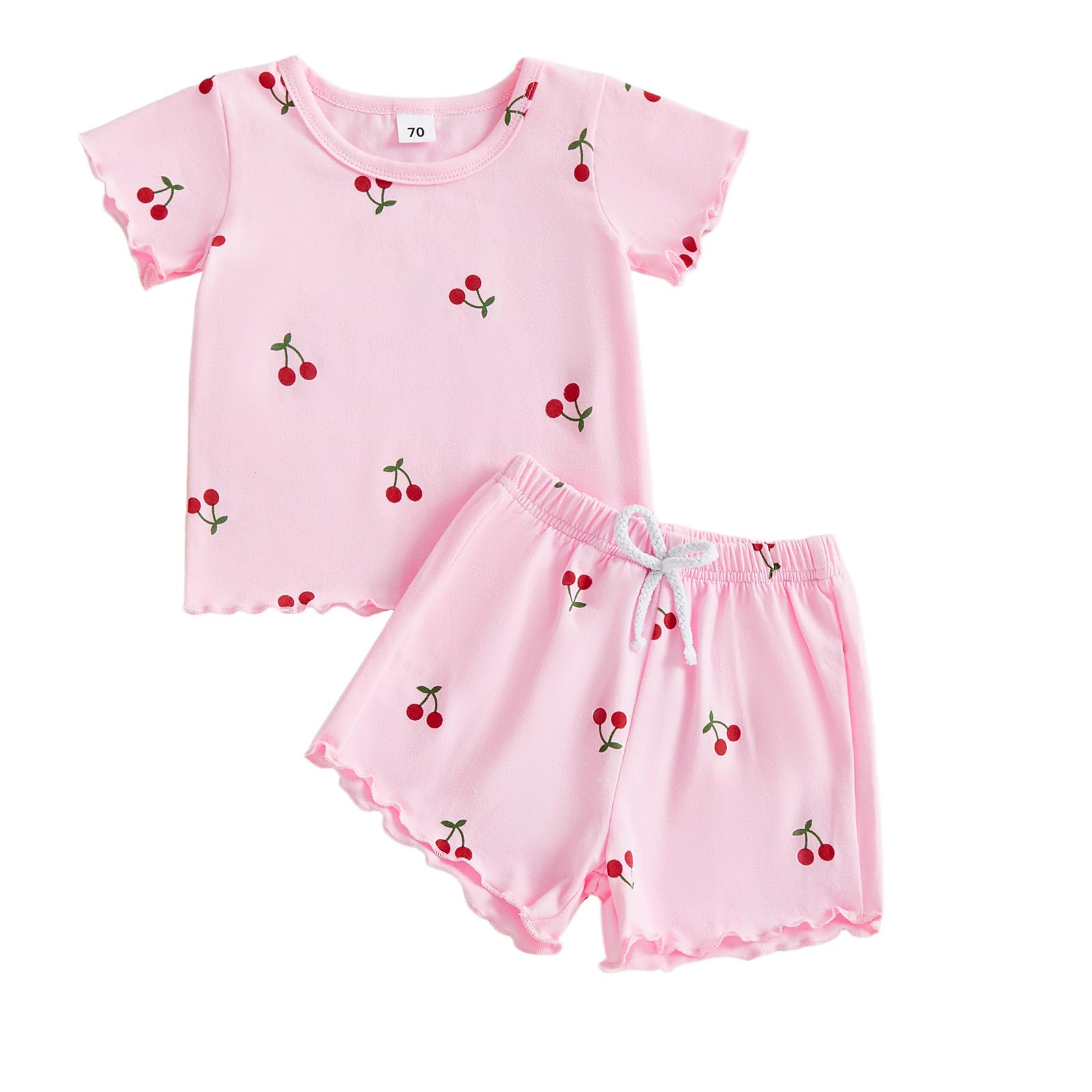 Kupretty Toddler Baby Girl Clothes Cute Comfy Summer Outfits Set Ruffled Shirts + Shorts 12 18 24 Months 2T 3T WEBE CLOTHING