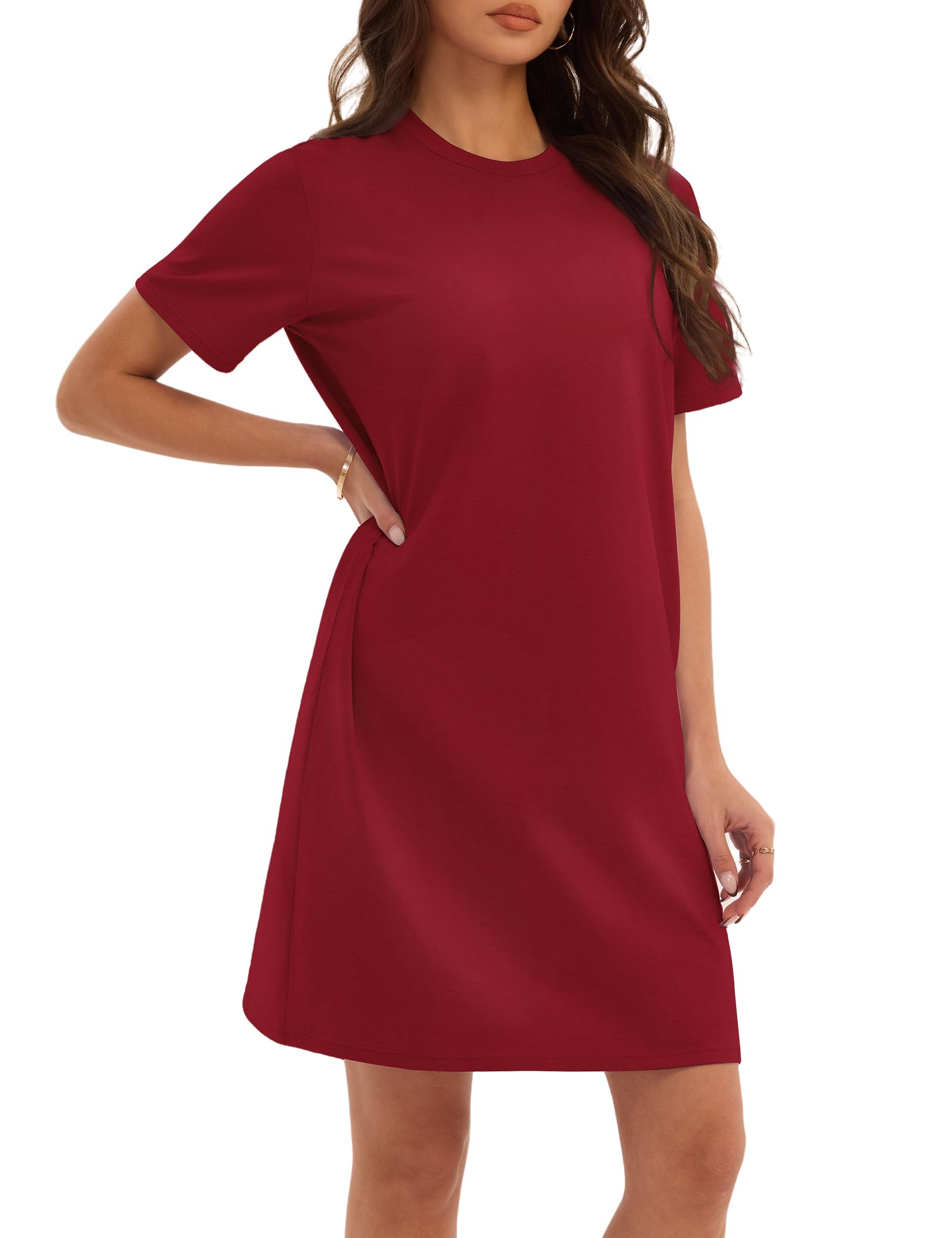 3 Pack Cotton Nightgowns for Women Short Sleeve Sleep Shirts Comfy Soft Nightshirt Pajama Sleep Dress